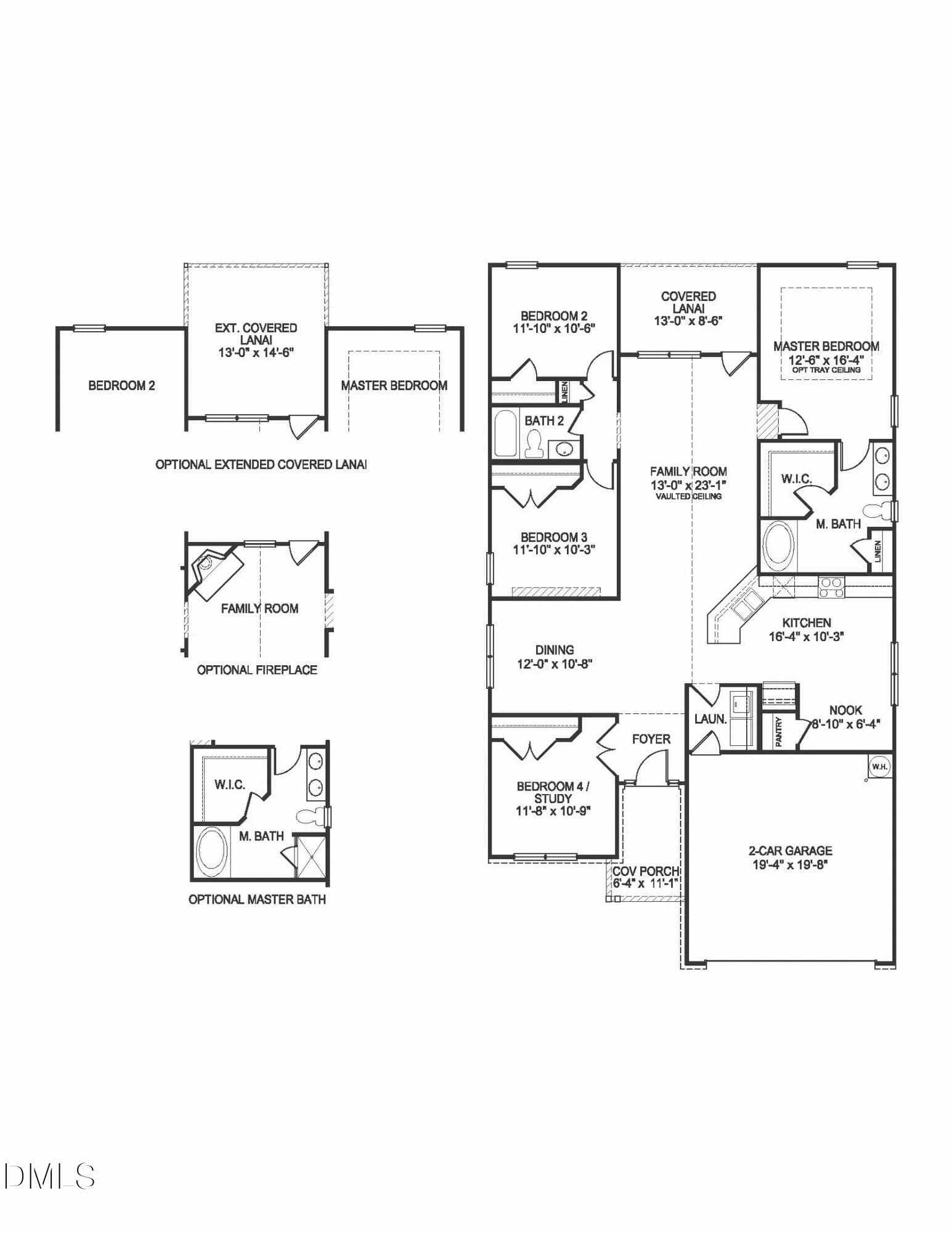 The 1830 Floor Plan: 4 Bedrooms 2 Baths - 131 White Bark Avenue 16, Rocky Mount, NC 27804