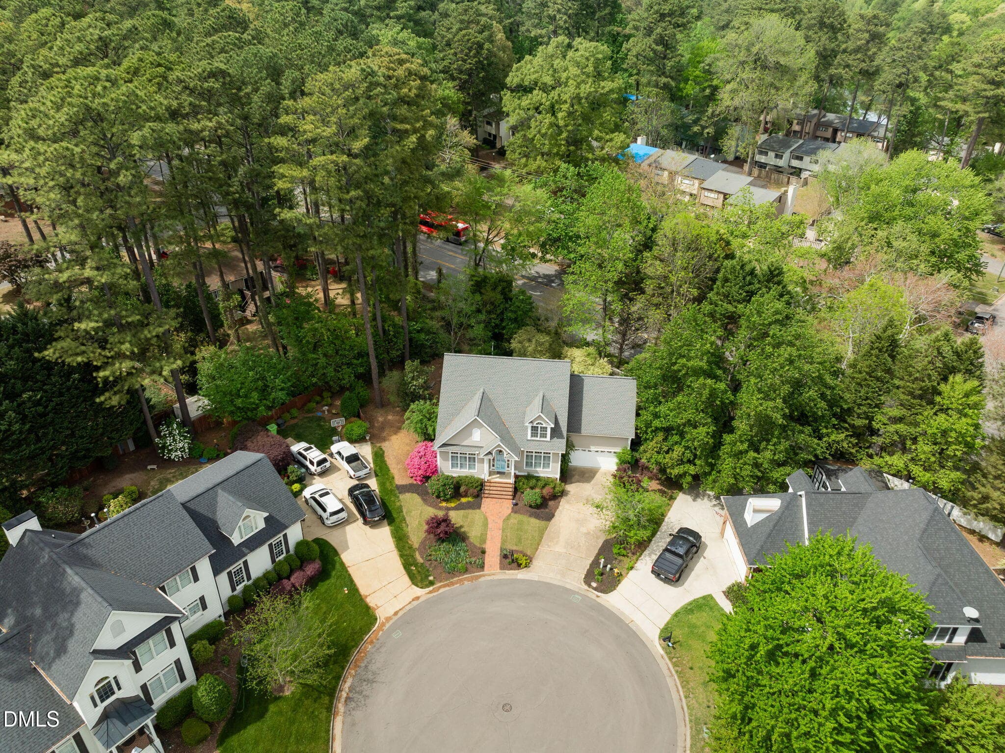 Aerial View - 4925 Old Millcrest Court, Raleigh, NC 27609