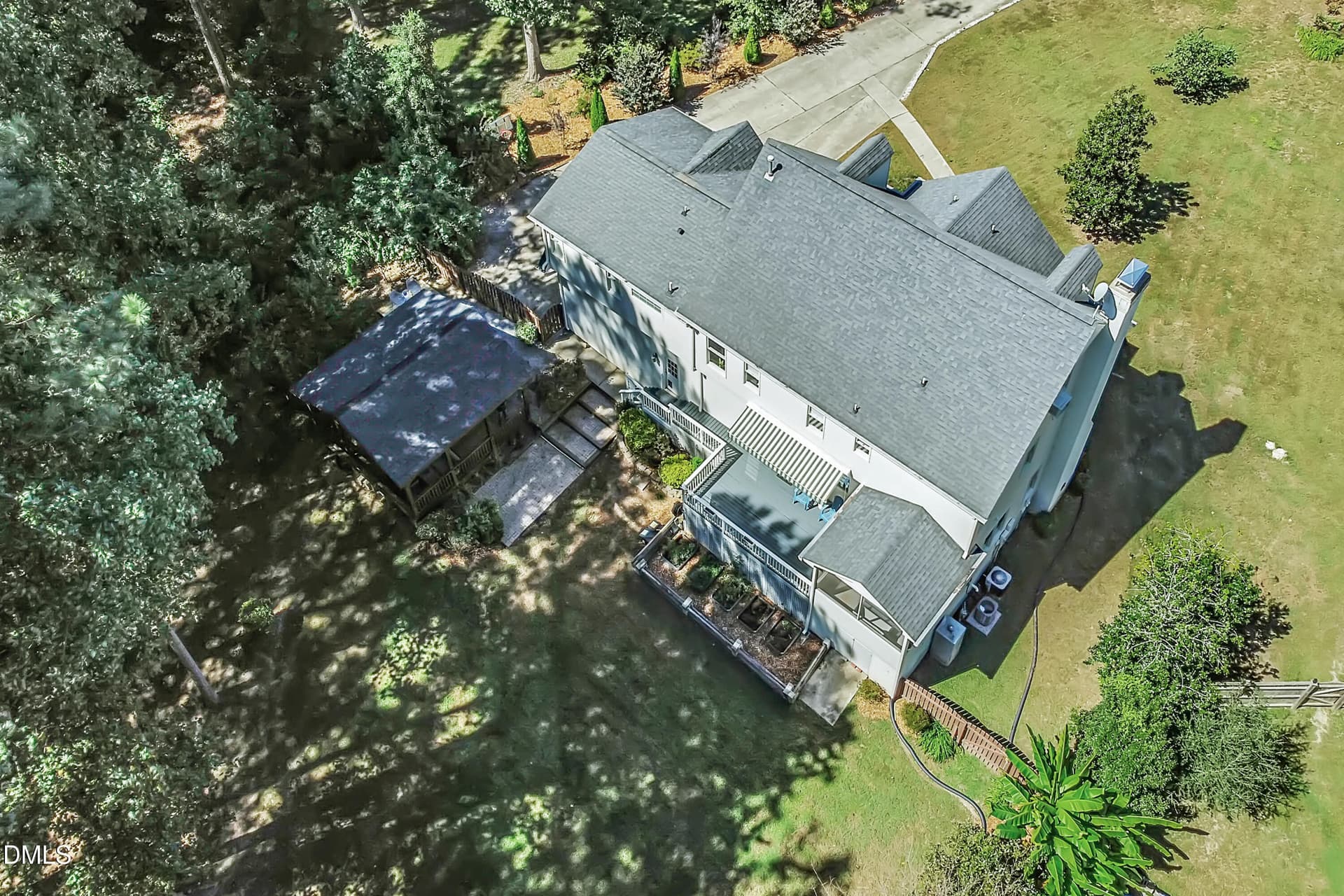 Aerial View - 4109 Millyork Court, Apex, NC 27539