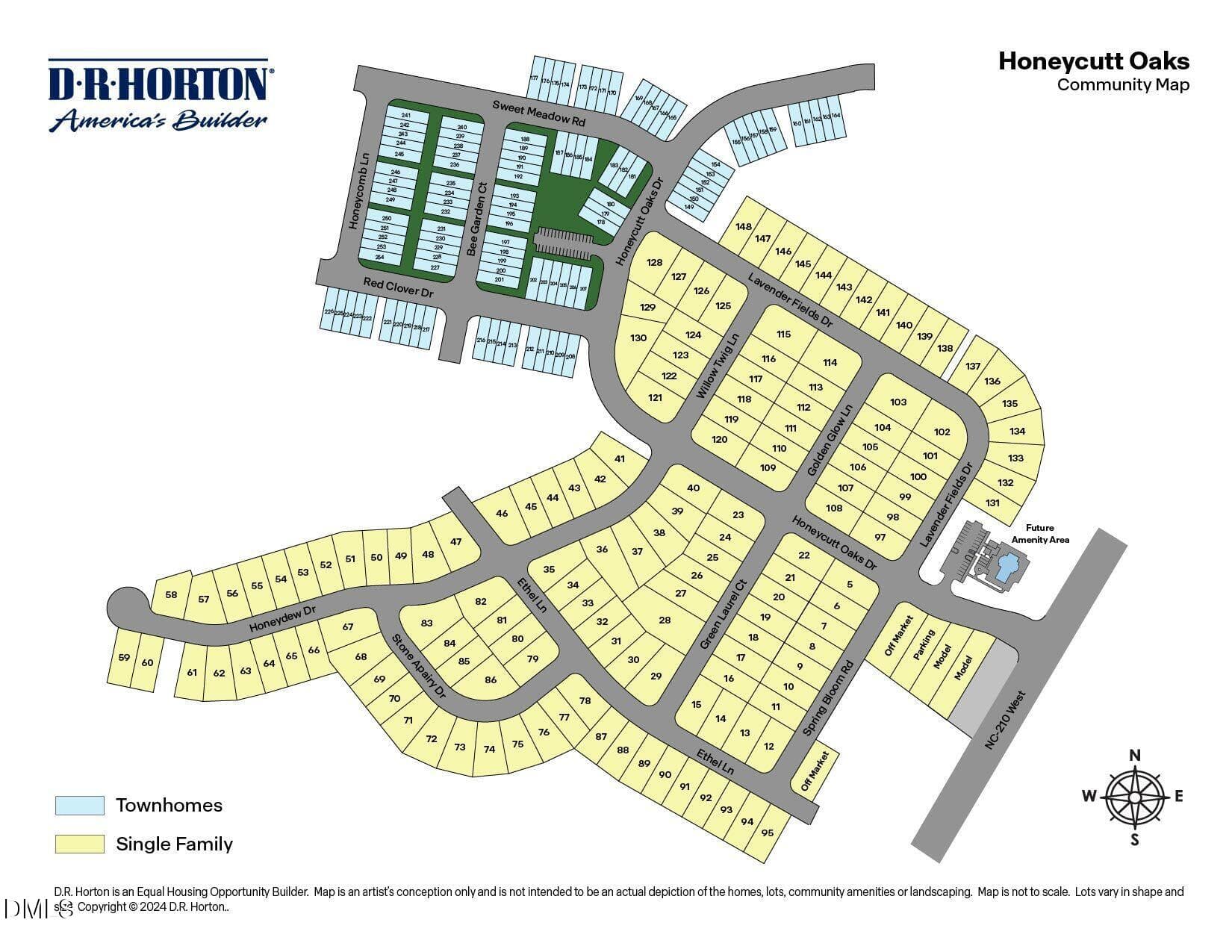 HONEYCUTT OAKS SITE MAP - 24 Bee Garden Court, Angier, NC 27501
