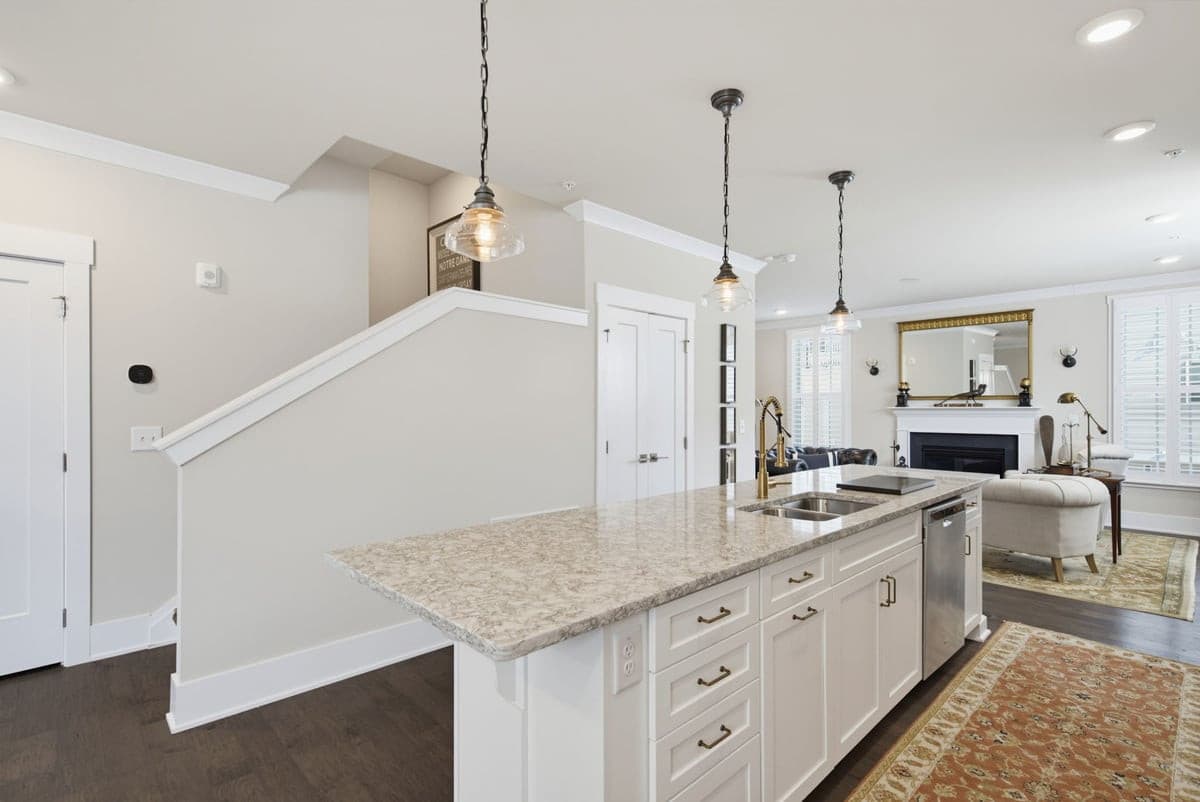 Kitchen Island w.pantry.LR view.jpg - 10530 Sablewood Drive 101, Raleigh, NC 27617