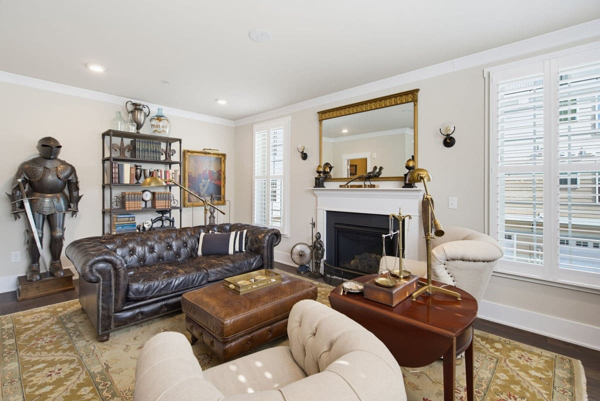 Living Room w.fireplace.jpg - 10530 Sablewood Drive 101, Raleigh, NC 27617