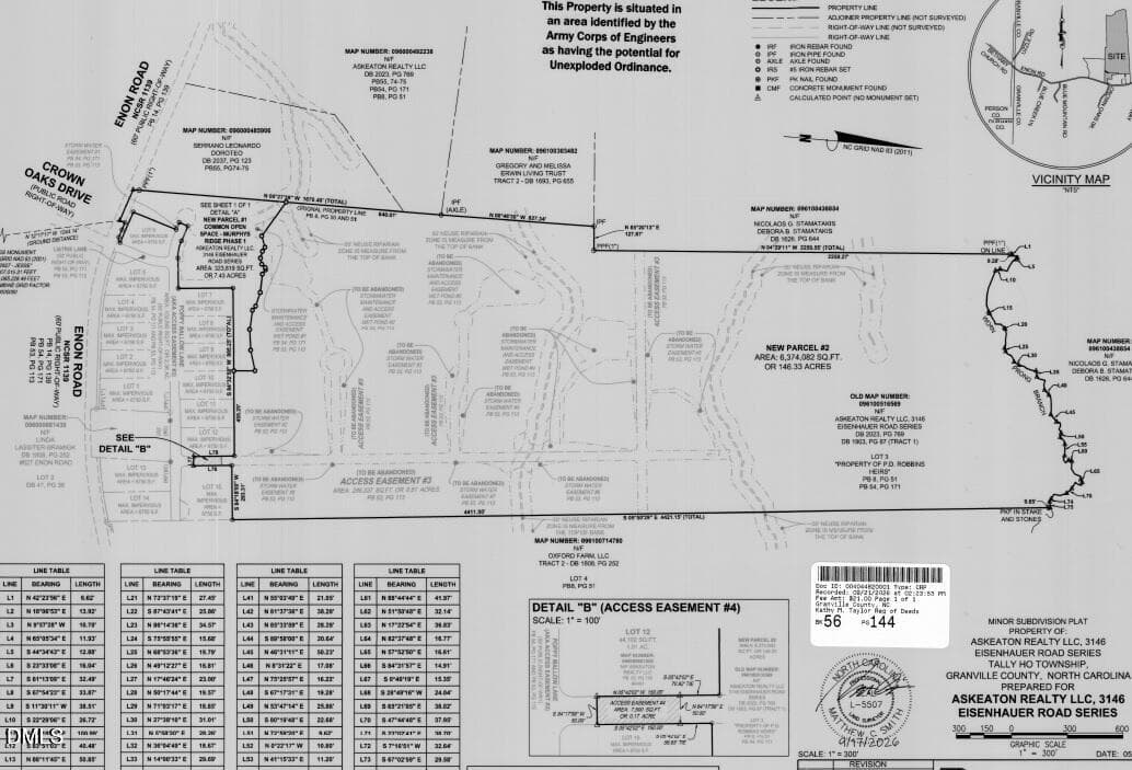 Plat map - 4447 Poppy Mallow Lane, Oxford, NC 27565
