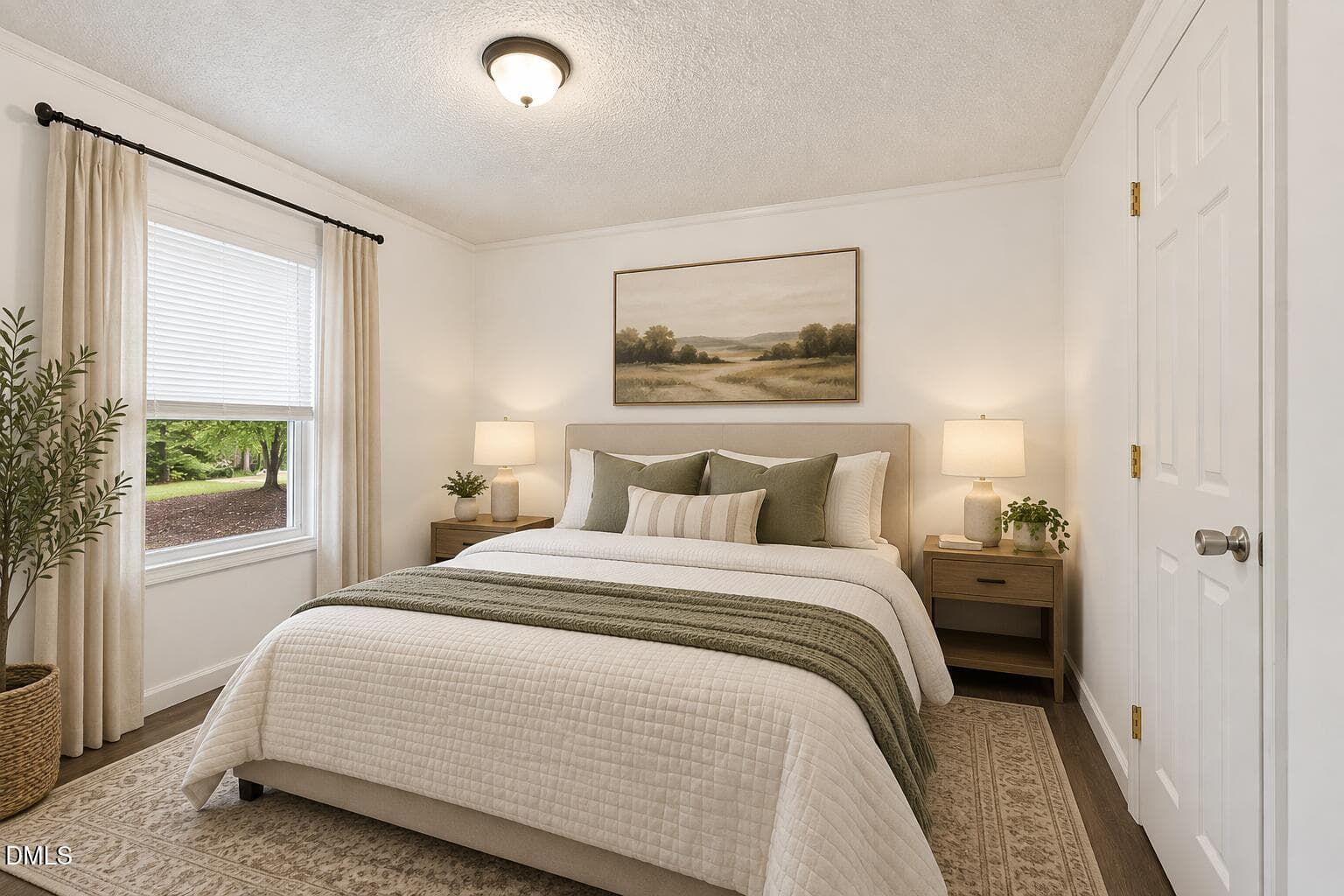 Serene Olive-Toned Modern Bedroom - 6547 Little Creek Road, Zebulon, NC 27597, Zebulon
