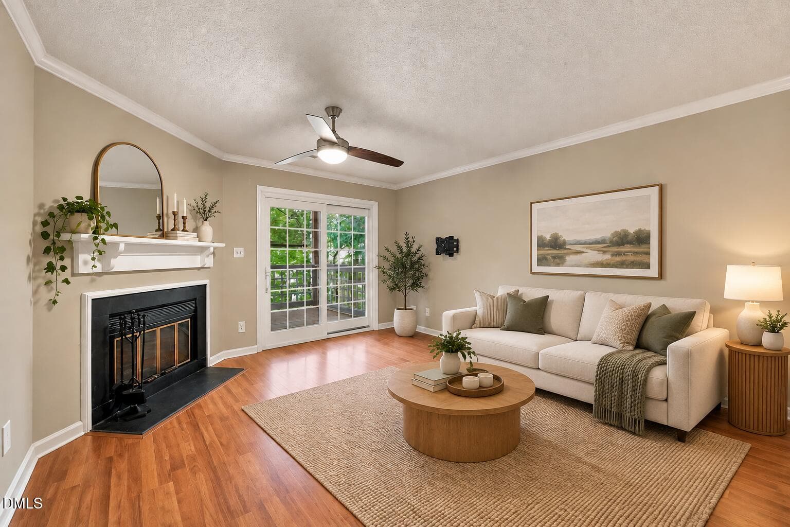 Warm Modern Living Room with Fireplace a - 4110 Sedgewood Drive 203, Raleigh, NC 27612, Raleigh