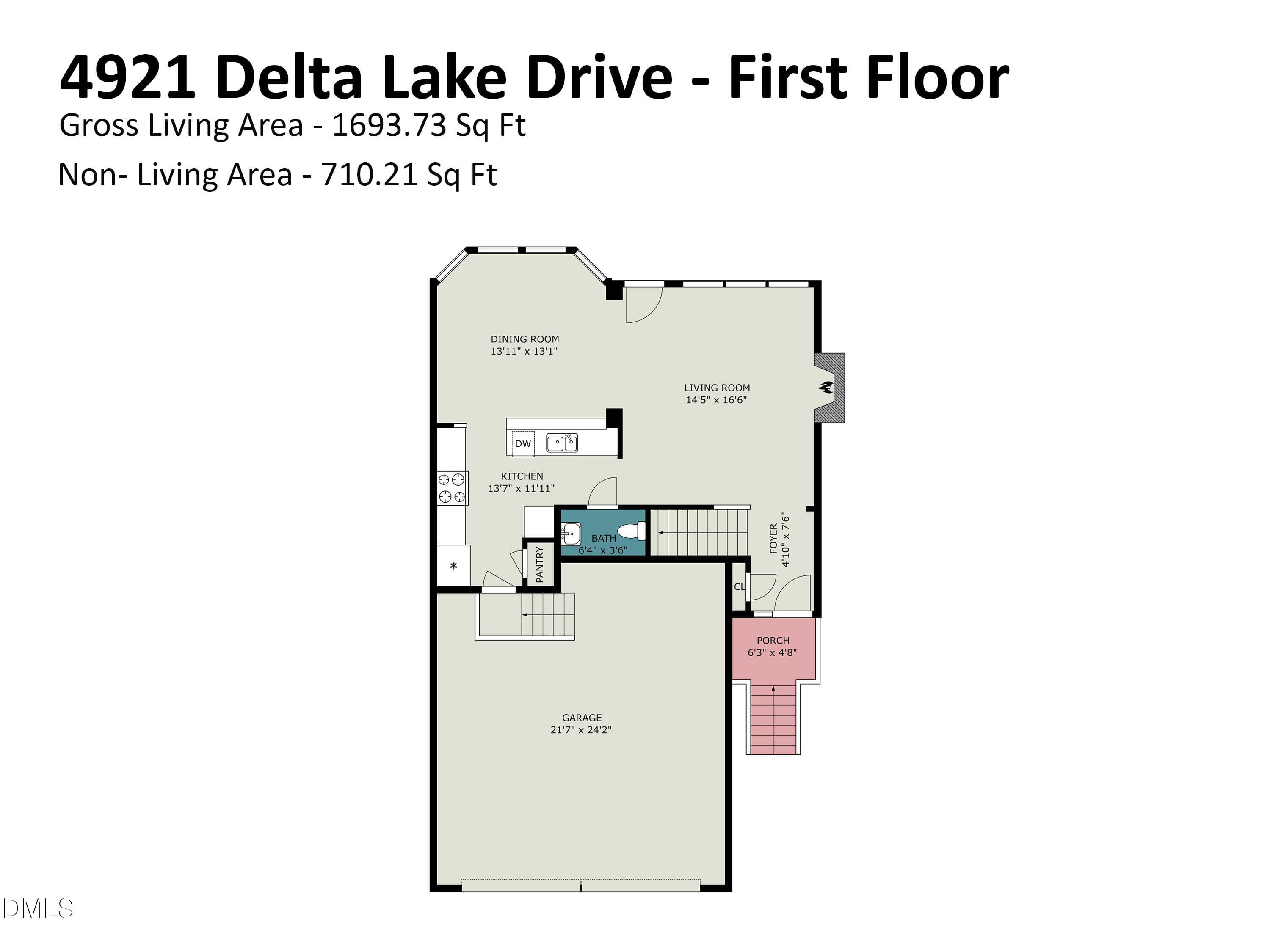 First Floor-4921 Delta Lake - 4921 Delta Lake Drive, Raleigh, NC 27612