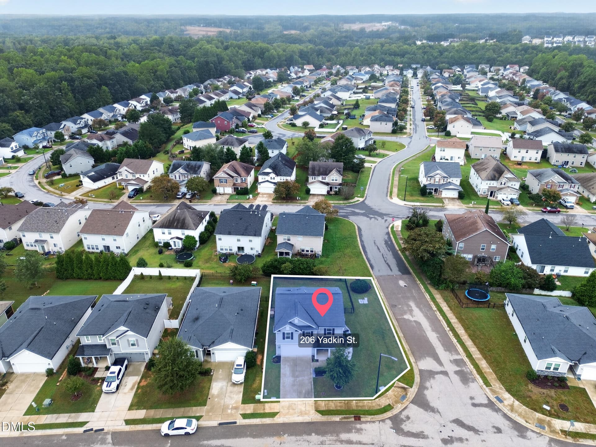 Lot Lines - 206 Yadkin Street, Clayton, NC 27520