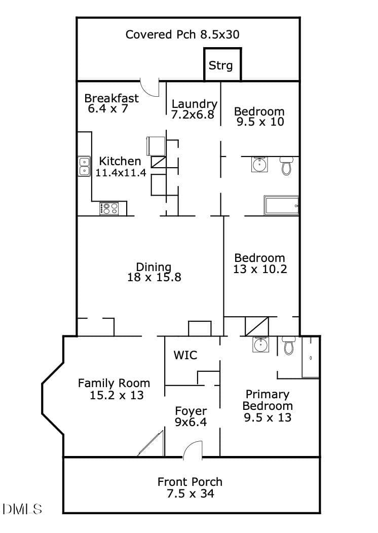 Floor Plan - Photo - 405 Frank Street, Raleigh, NC 27604