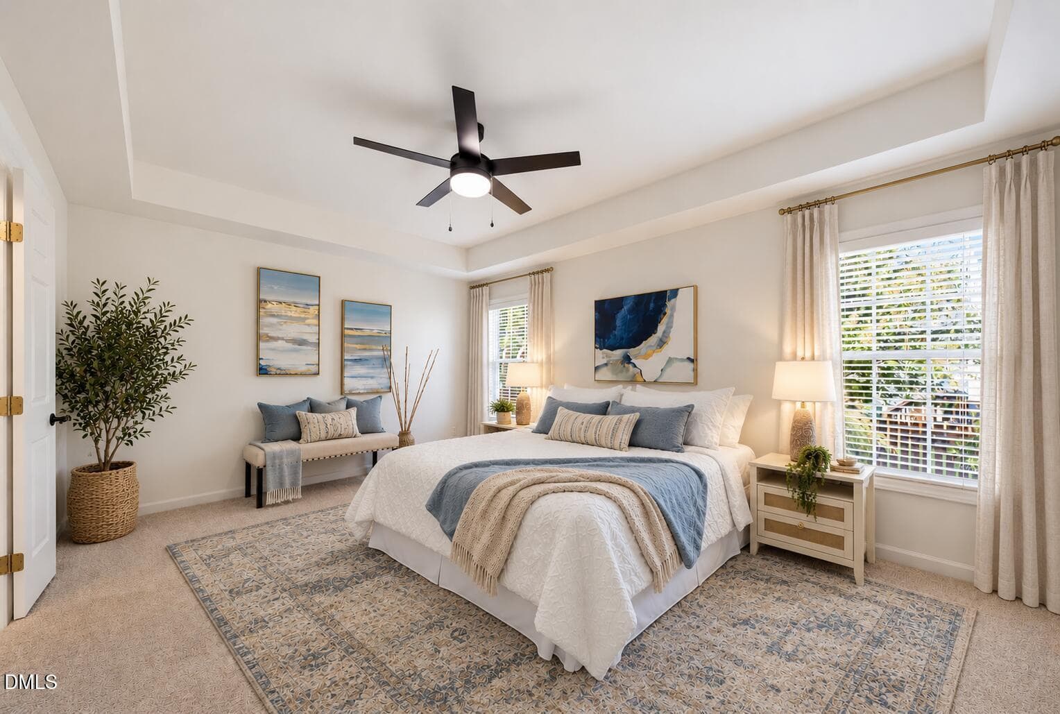 Calm Coastal Bedroom Retreat - 100 Bridlebit Court, Cary, NC 27513
