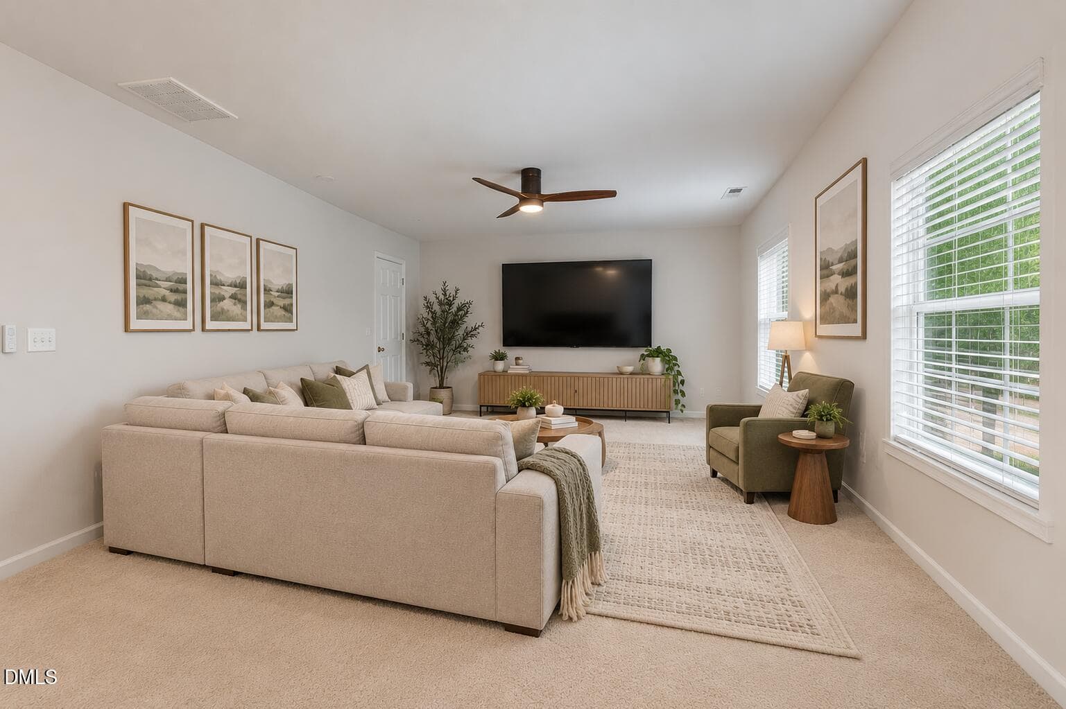 Warm Modern Living Room Retreat - 1804 Cedar Grove Drive, Durham, NC 27703