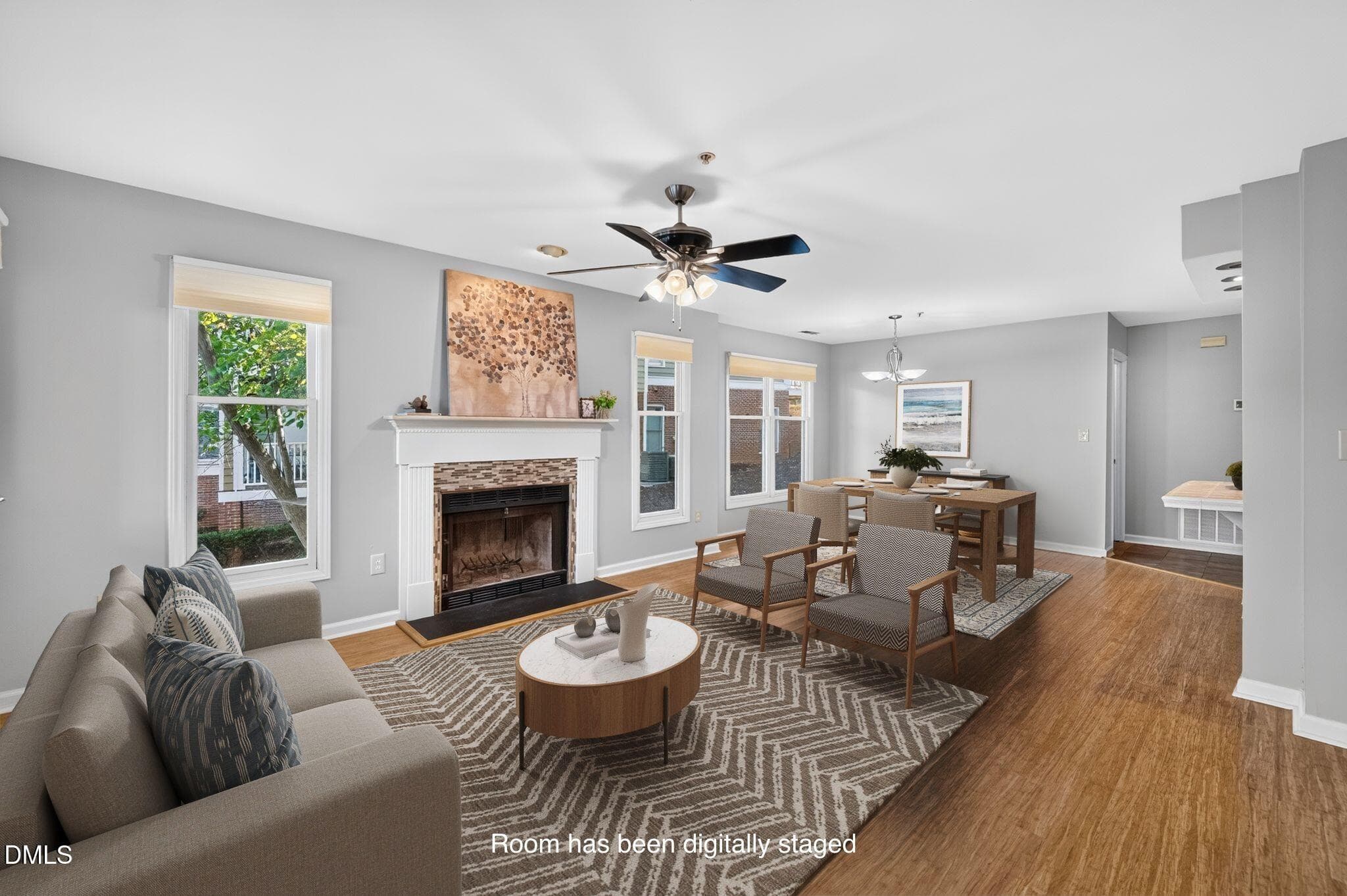 virtually staged family and dining 3 - 512 Springfork Drive, Cary, NC 27513, Cary
