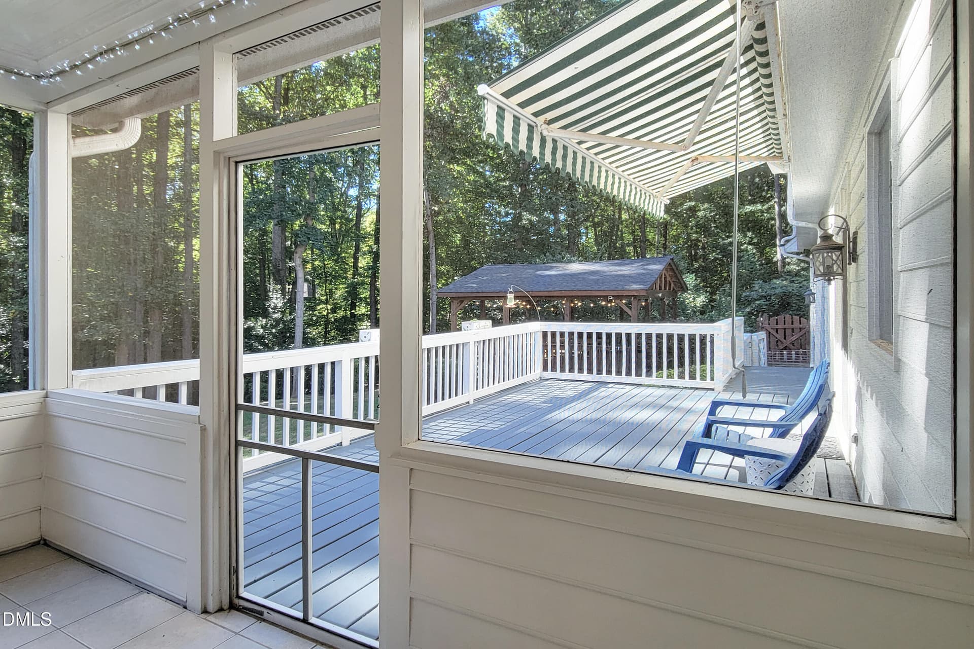 Deck with Awning - 4109 Millyork Court, Apex, NC 27539
