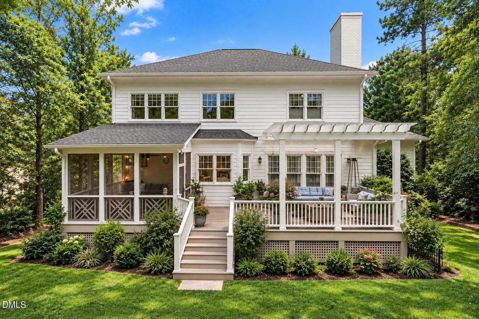 Backyard Deck and Screened Porch - 203 Simerville Road, Chapel Hill, NC 27517