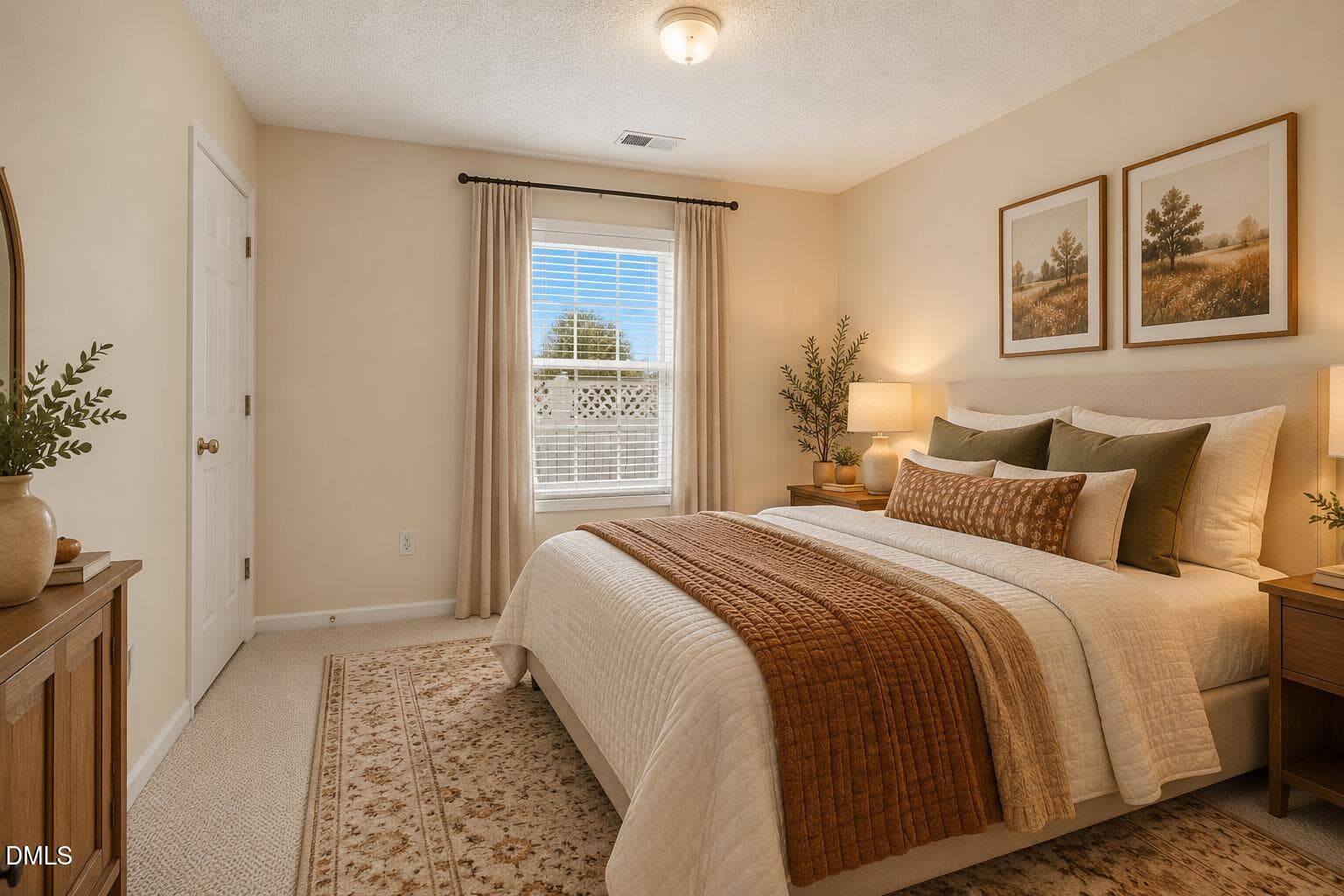 Cozy Earth-Toned Farmhouse Bedroom - 4836 Mocha Lane, Raleigh, NC 27616