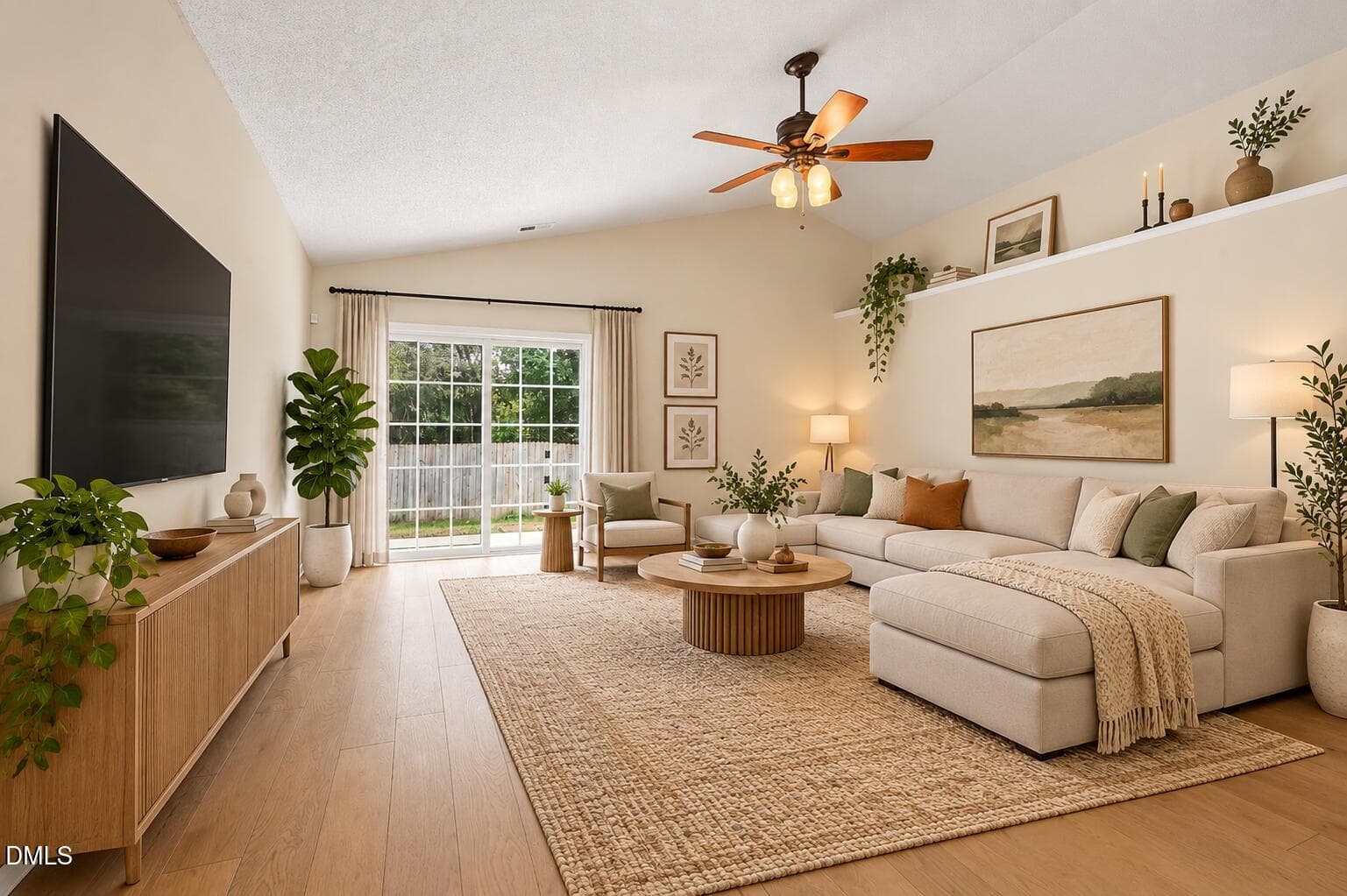 visual staging family room MOcha - 4836 Mocha Lane, Raleigh, NC 27616