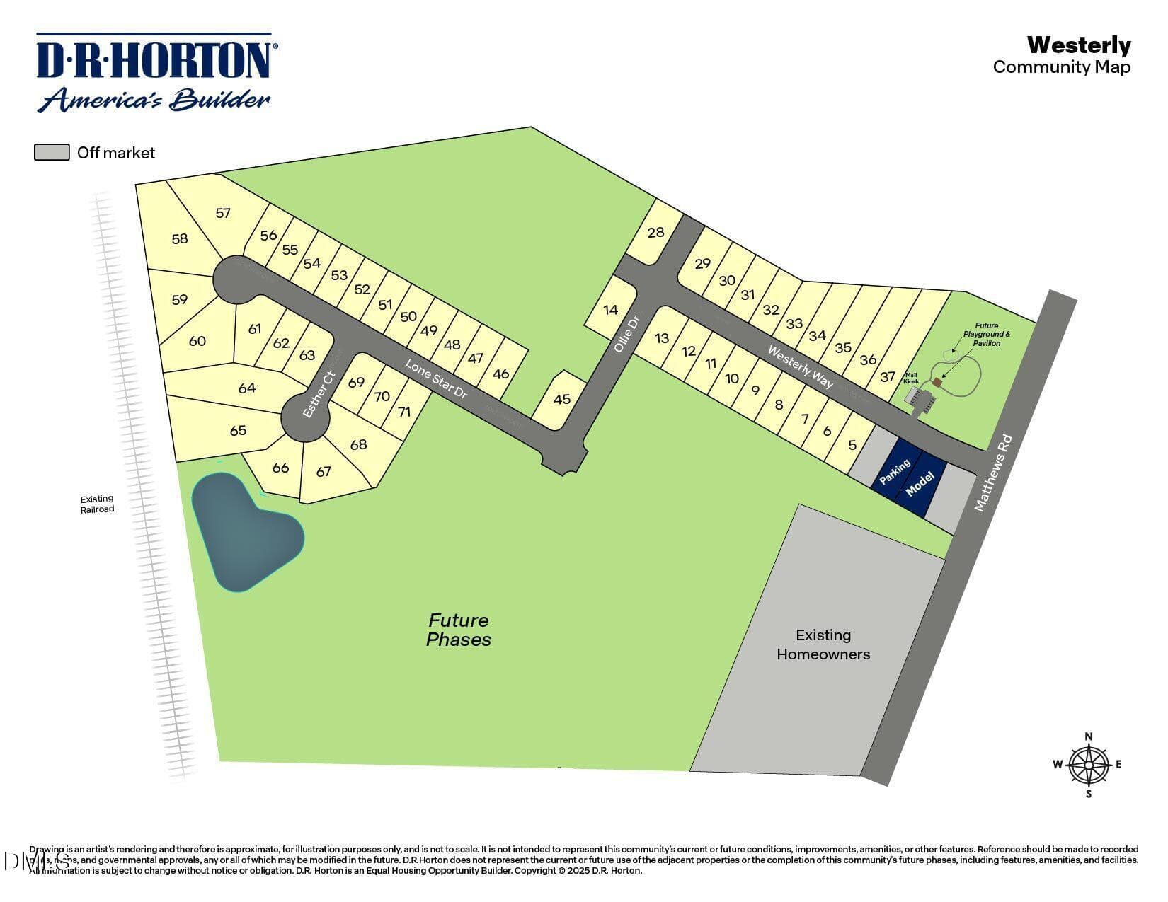 WESTERLY COMMUNITY SITE MAP - 132 Lone Star Drive, Lillington, NC 27546