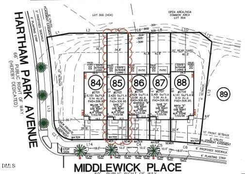 Plot Plan - 2703 Middlewick Place, Wake Forest, NC 27587