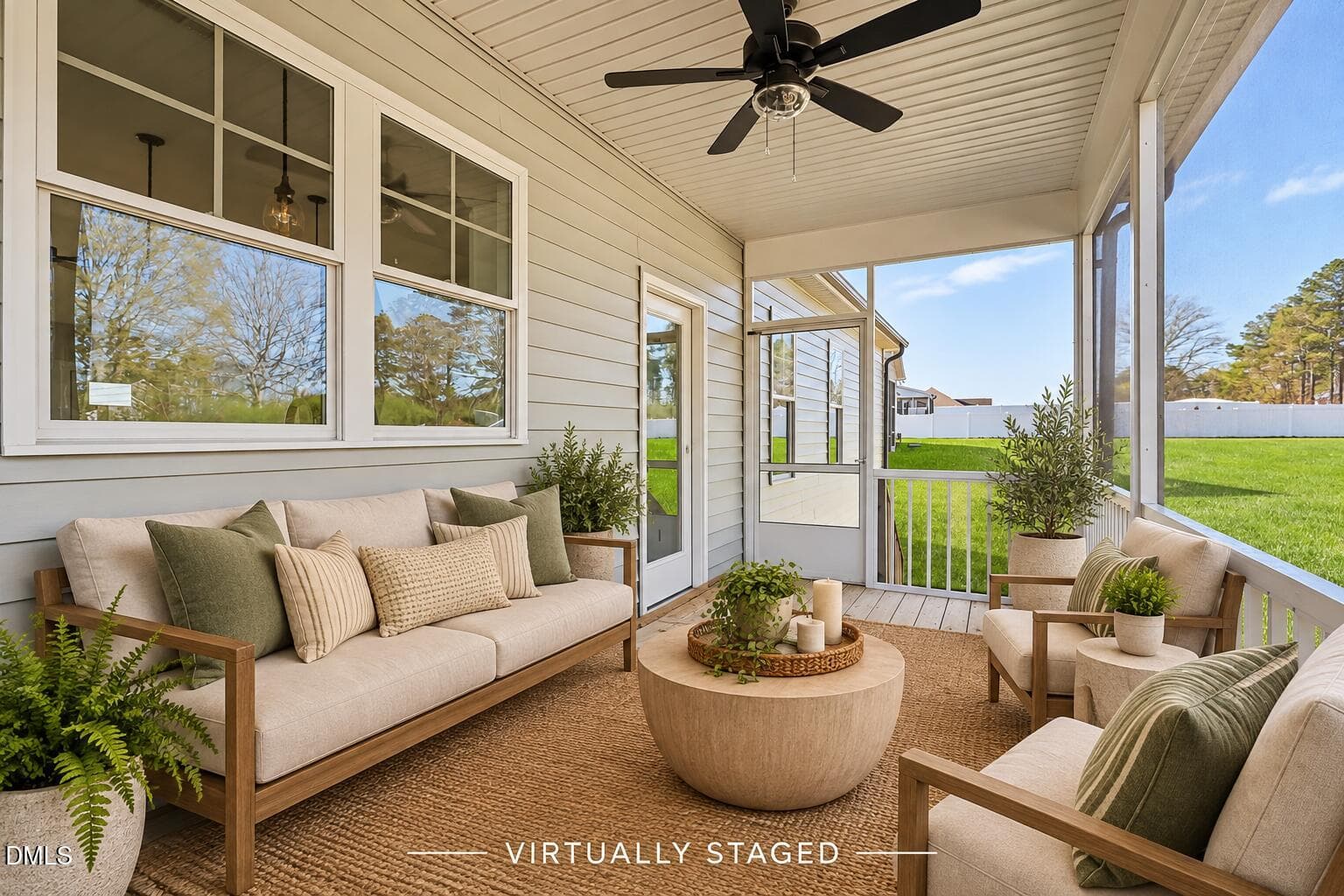 Virtually Staged Cozy Screened Porch - 275 Tee Drive (lot 15), Selma, NC 27576, Selma