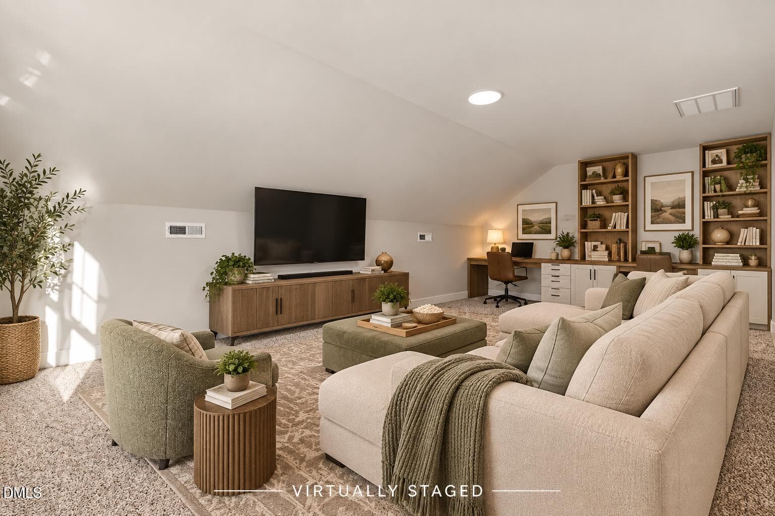 Cozy Virtually Staged Media Lounge - 275 Tee Drive (lot 15), Selma, NC 27576, Selma