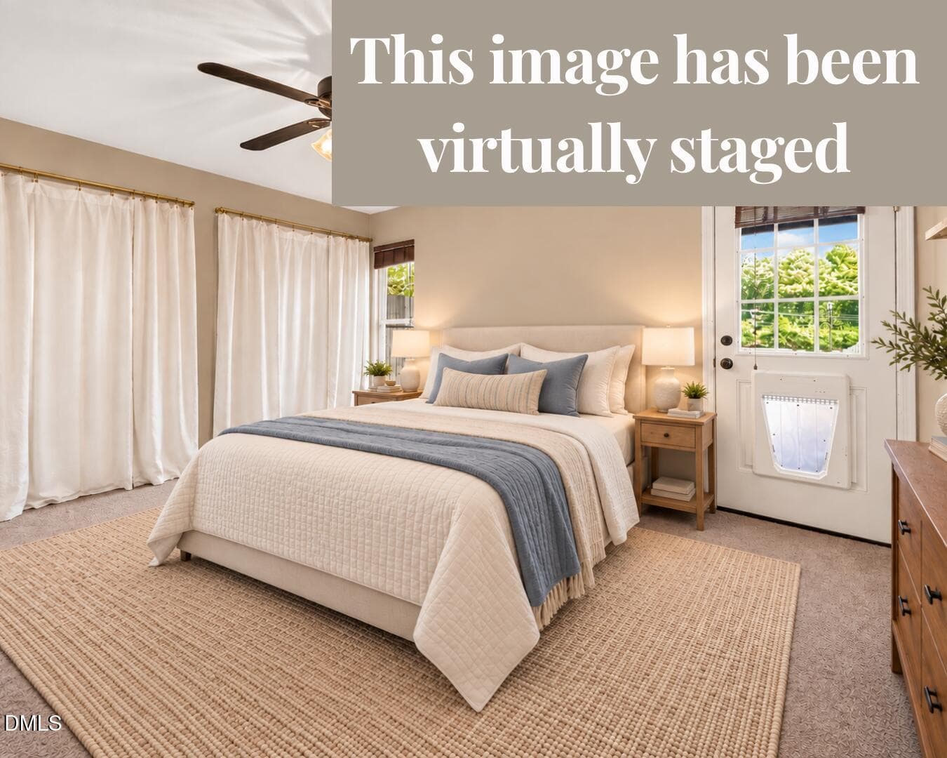 Owner's Bedroom Virtually Staged - 3904 Summerwood Court, Raleigh, NC 27613