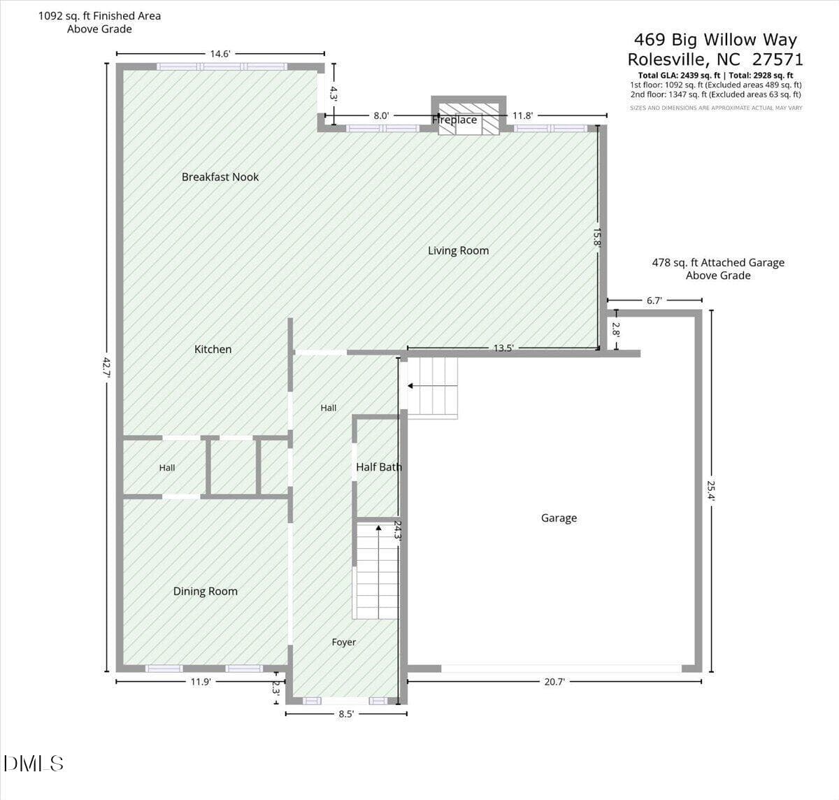 48-469 Big Willow Wy Floor Plan-1 - 469 Big Willow Way, Rolesville, NC 27571, Rolesville