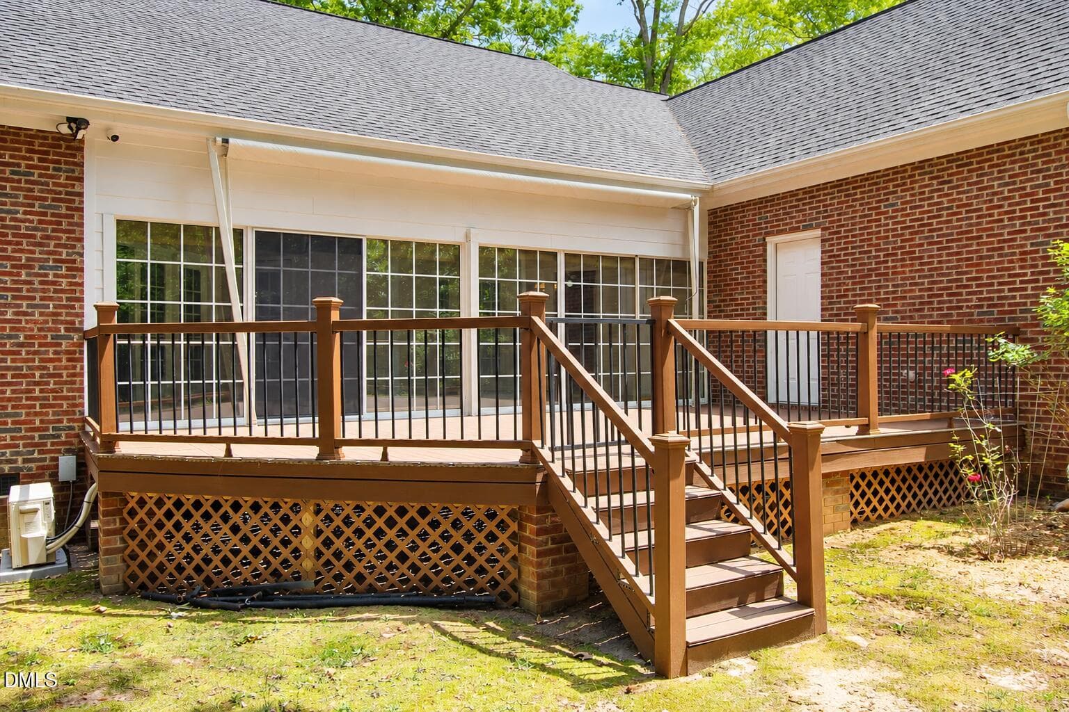 Back Deck with retractable awning - 1102 Falling Stream, Sanford, NC 27332