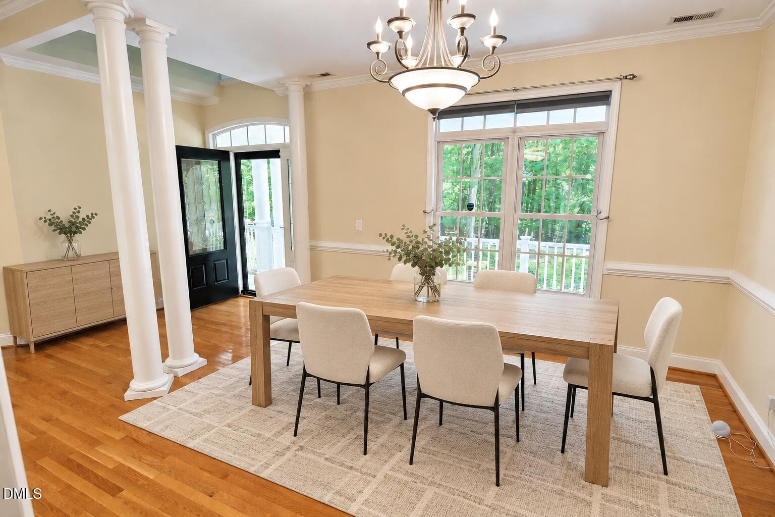 Dining room virtually Staged - 1102 Falling Stream, Sanford, NC 27332