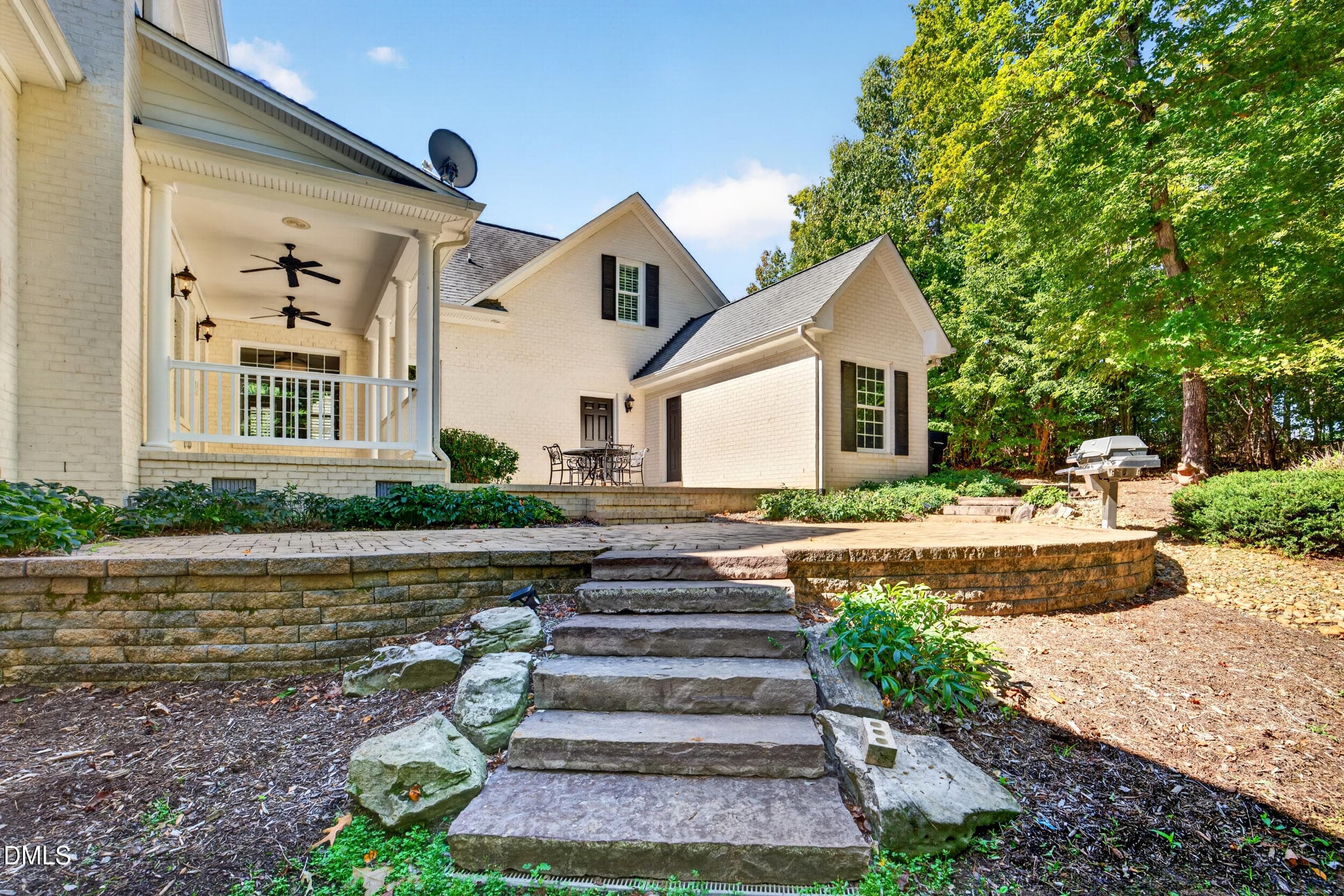 092 - Rear Covered Porch and Patio Steps - 1018 Lochshire Drive, Burlington, NC 27215