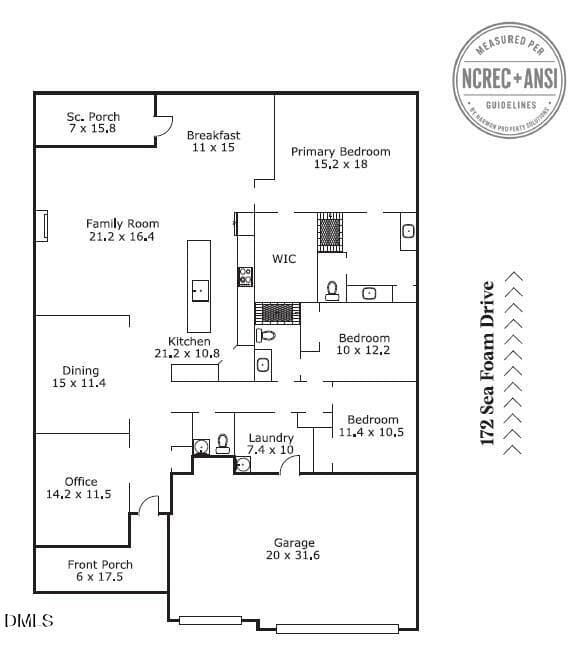 Sketch Pic for MLS - 172 Sea Foam Drive, Raleigh, NC 27610