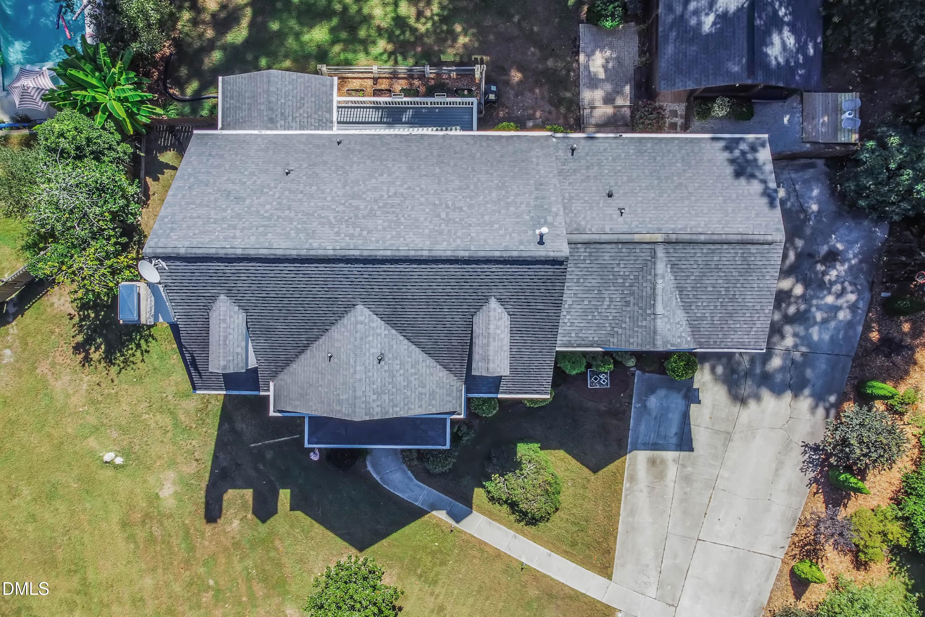 Aerial View - 4109 Millyork Court, Apex, NC 27539