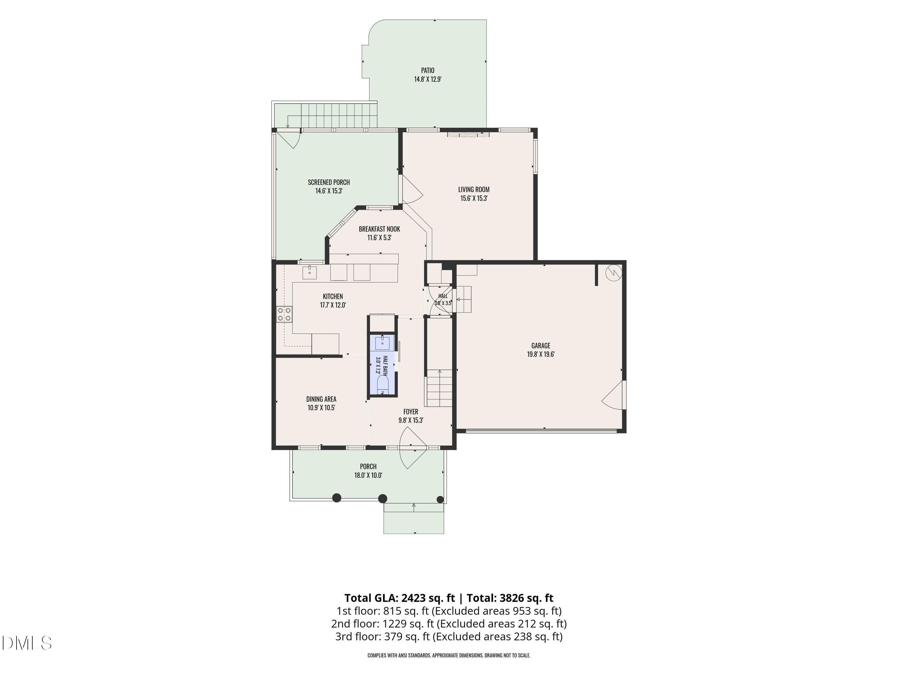 1st_floor - 1721 White Dogwood Road, Apex, NC 27502, Apex
