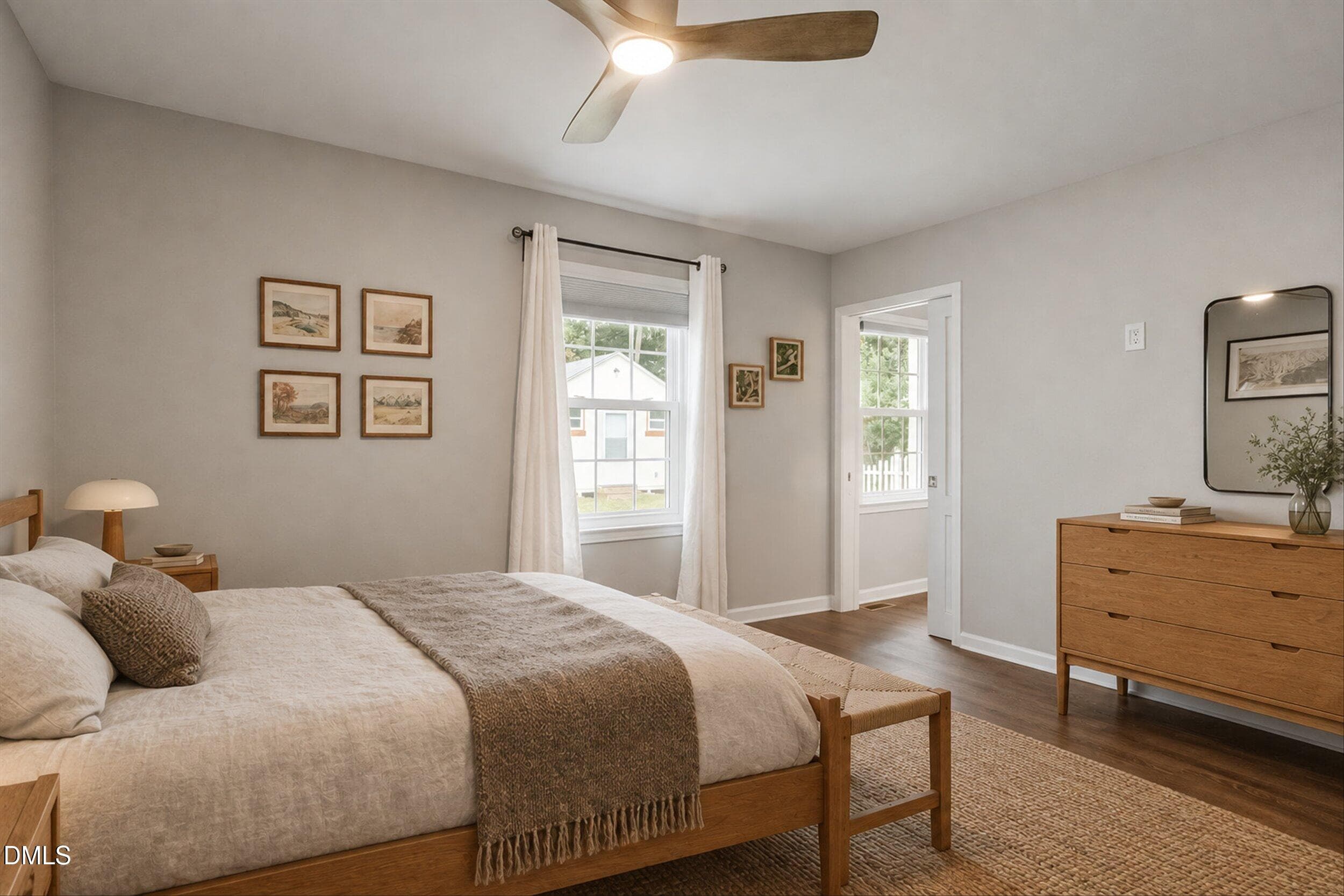 Primary Bedroom Staged - 208 N State Street, Raleigh, NC 27601