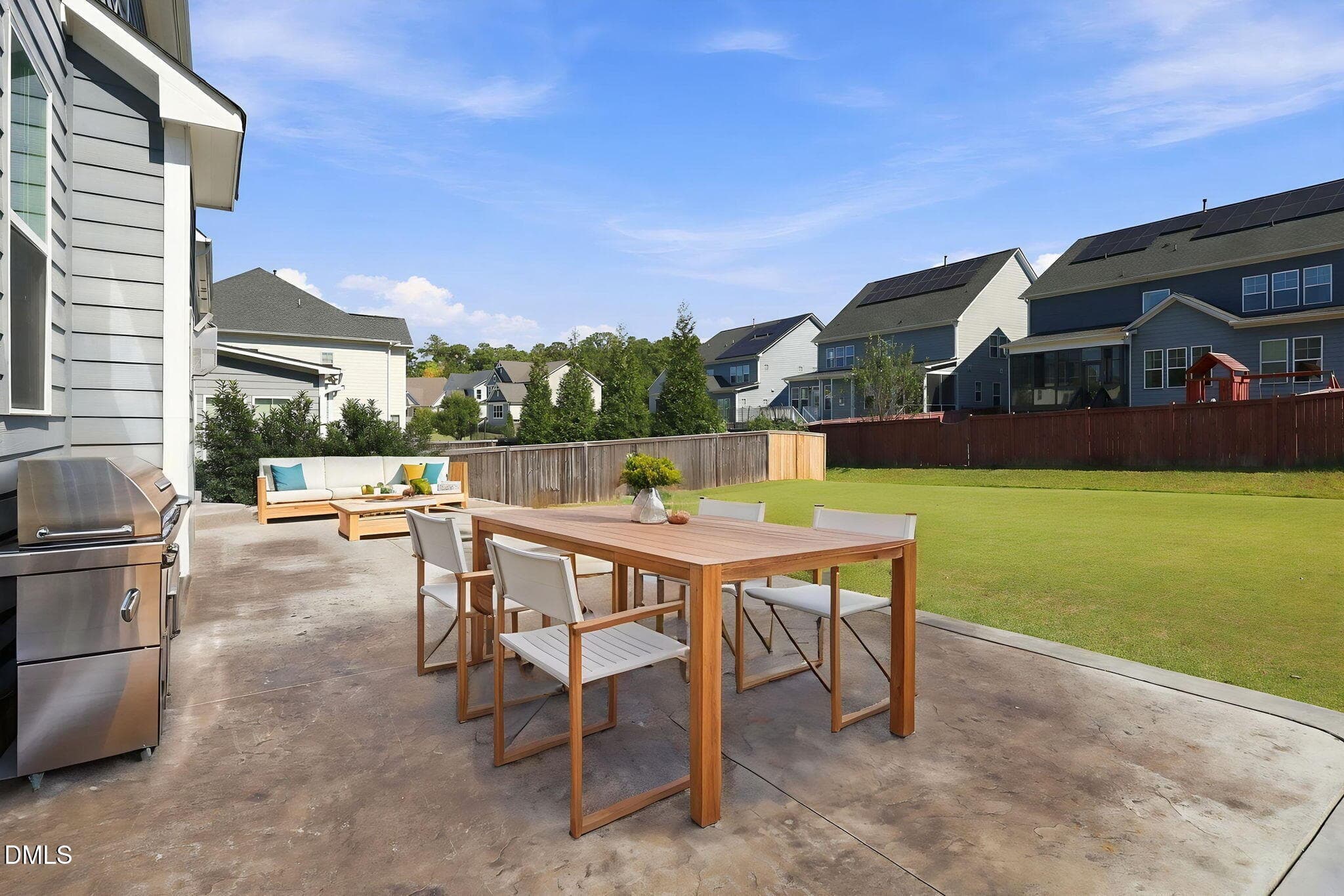 Patio - staged - 116 Evans Crest Lane, Holly Springs, NC 27540, Holly Springs