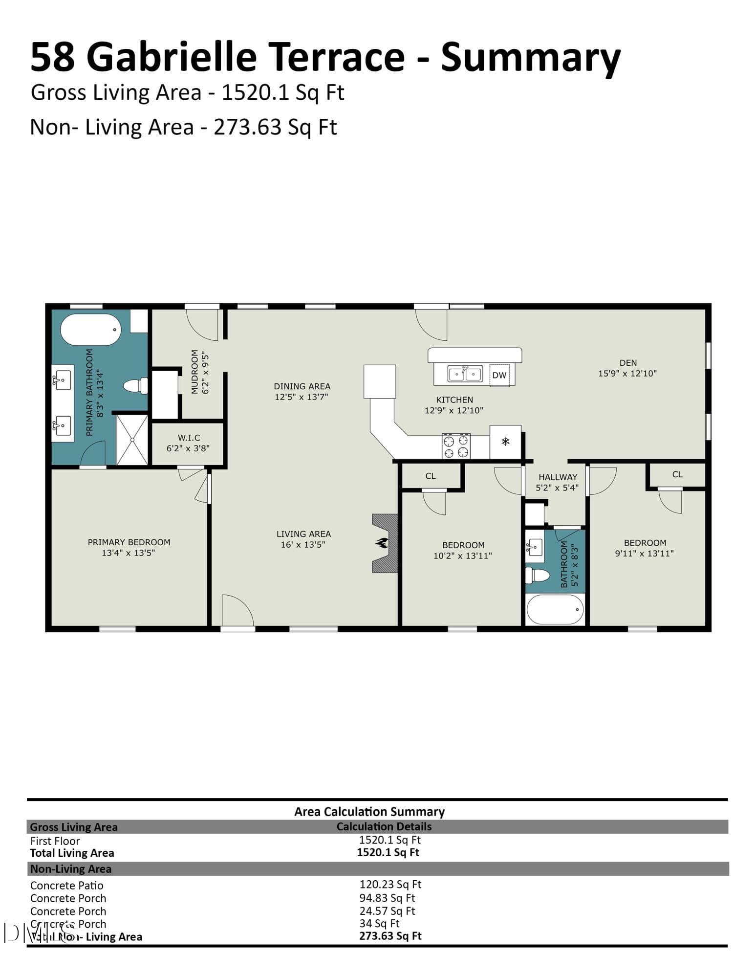Floor Plan - 58 Gabrielle Terrace, Sanford, NC 27332, Sanford