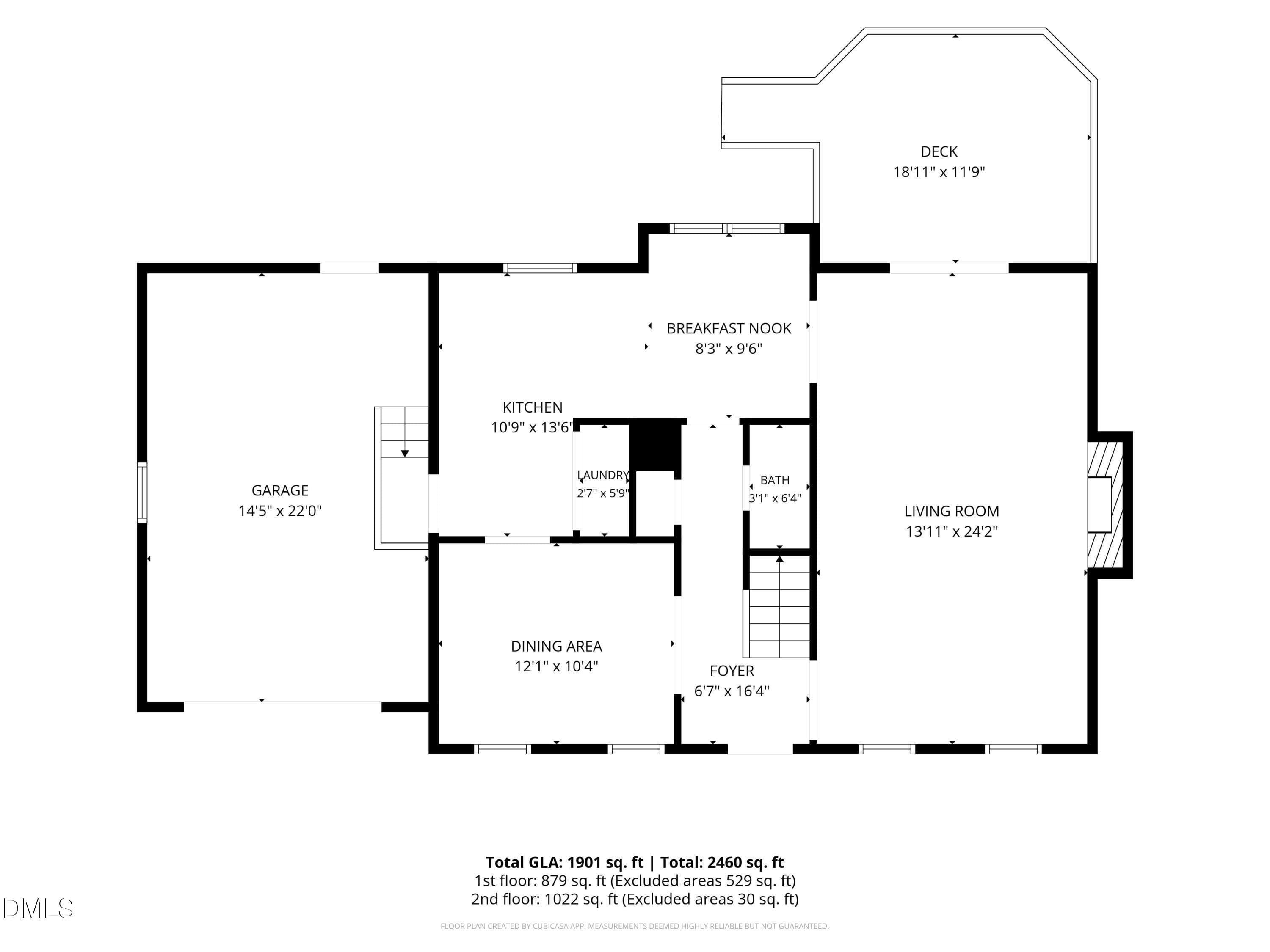 1-Floorplan_1 - 2605 Hiking Trail, Raleigh, NC 27615