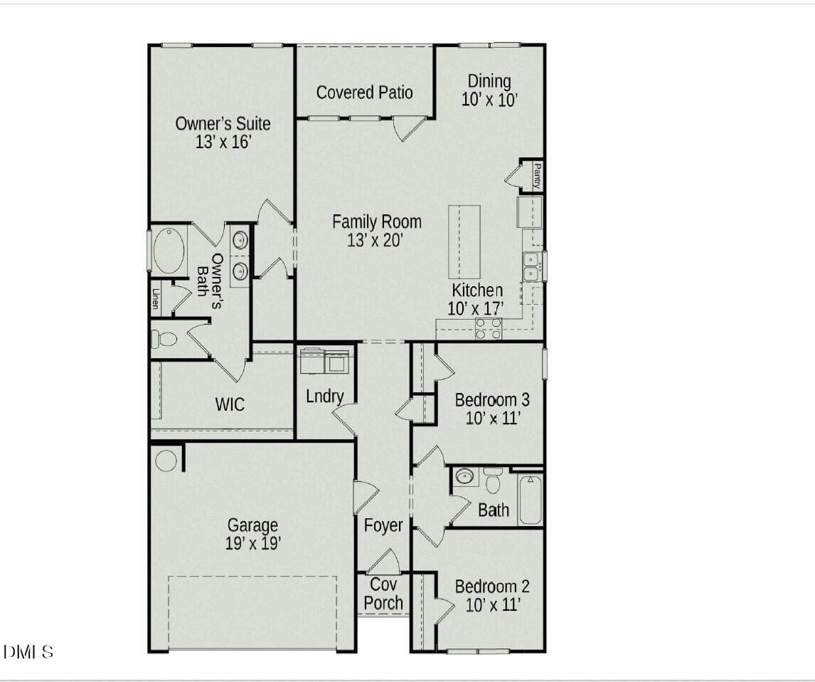 Floor Plan - 1235 Pink Geranium Drive, Benson, NC 27504, Benson