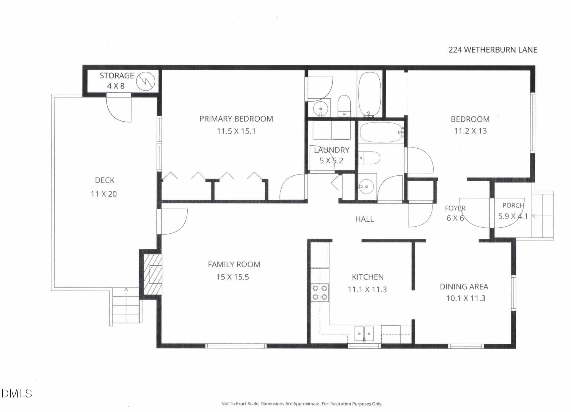 FLOOR PLAN - 224 Wetherburn Lane, Raleigh, NC 27615