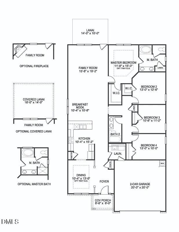 Lot 20 - 2030B floorplan - 115 White Bark Avenue, Rocky Mount, NC 27804