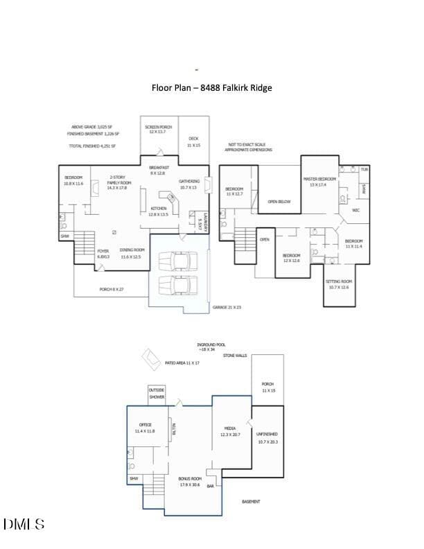 Falkirk Ridge Sketch jpg - 8488 Falkirk Ridge Court, Wake Forest, NC 27587