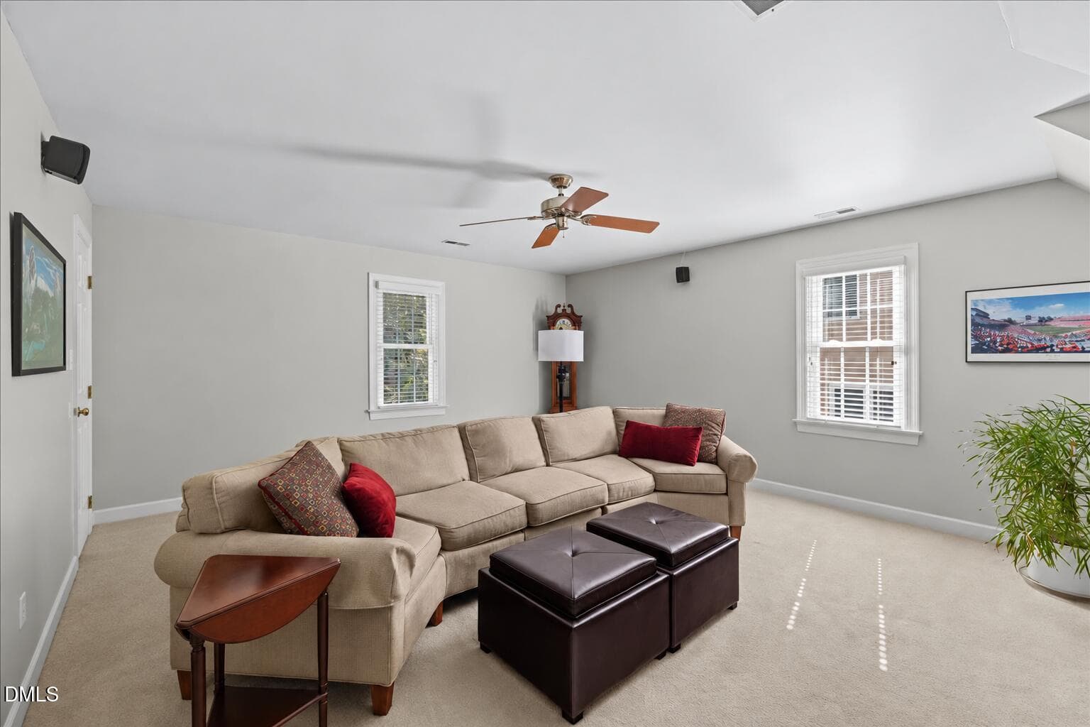 Living room with exercise equipment remo - 111 Southwick Court, Cary, NC 27513