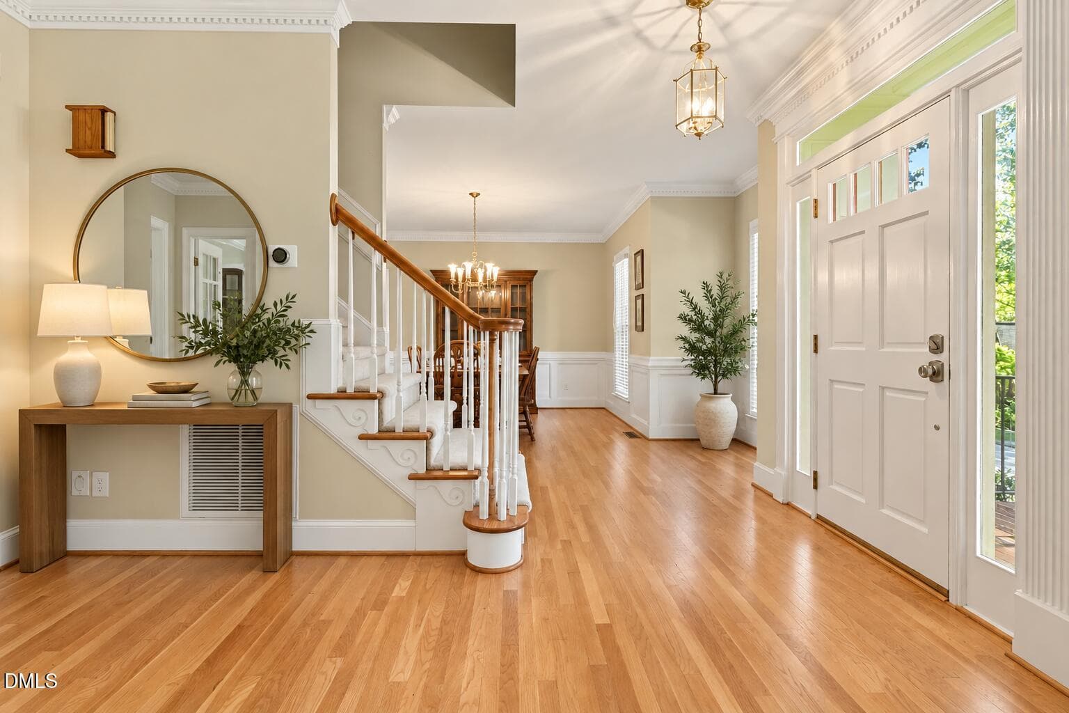 Elegant Transitional Foyer Entryway - 205 Fox Briar Lane, Cary, NC 27518, Cary