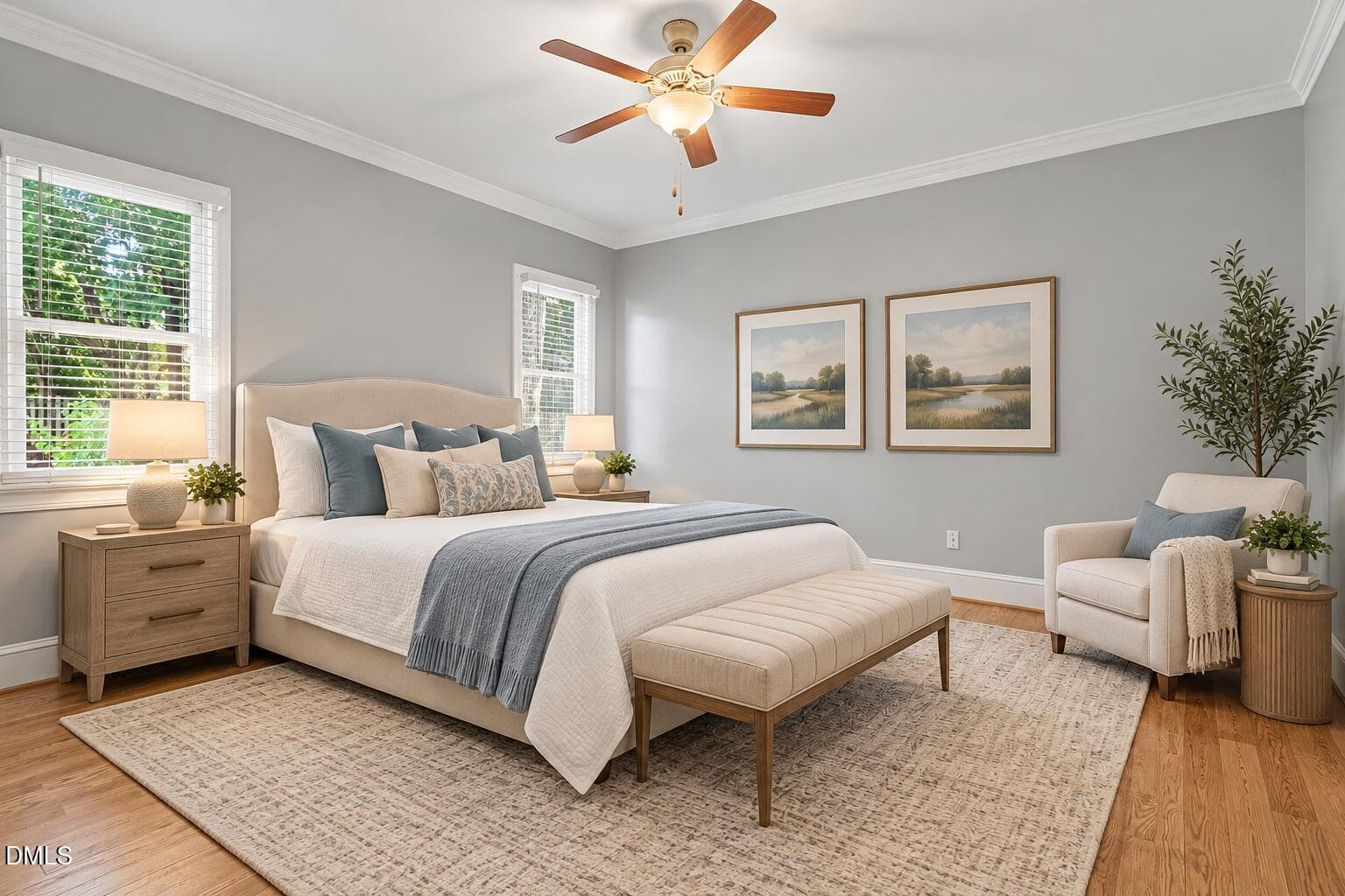 Serene Blue and Beige Bedroom Retreat - 205 Fox Briar Lane, Cary, NC 27518, Cary