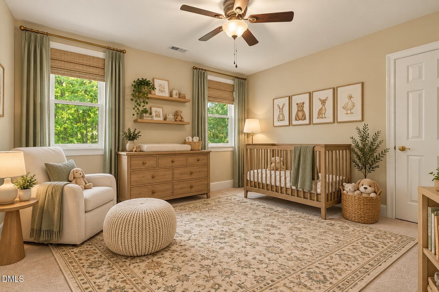 Cozy Sage-Toned Woodland Nursery - 205 Fox Briar Lane, Cary, NC 27518, Cary