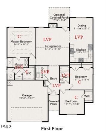lot 29 floorplan - 4836 Danastas Avenue, Hope Mills, NC 28348