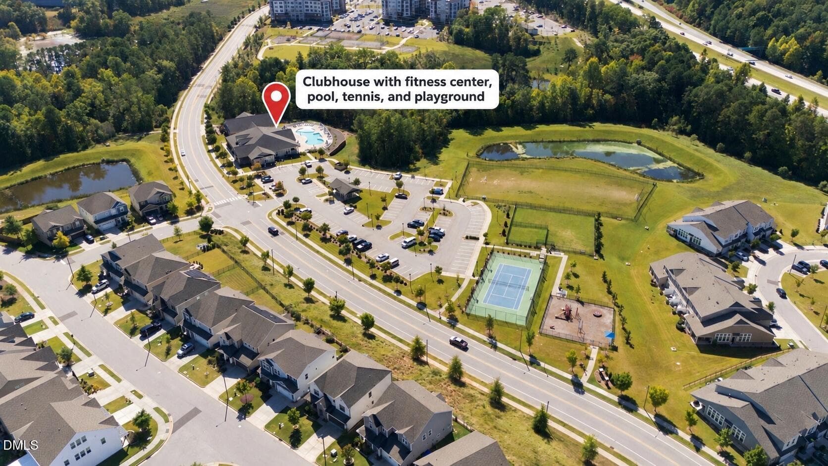 Aerial View - 919 Lippincott Road, Durham, NC 27703