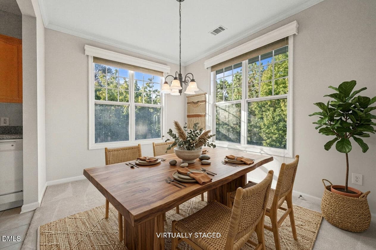 Dining (2) Virtually staged - 8221 Allyns Landing Way, Raleigh, NC 27615, Raleigh