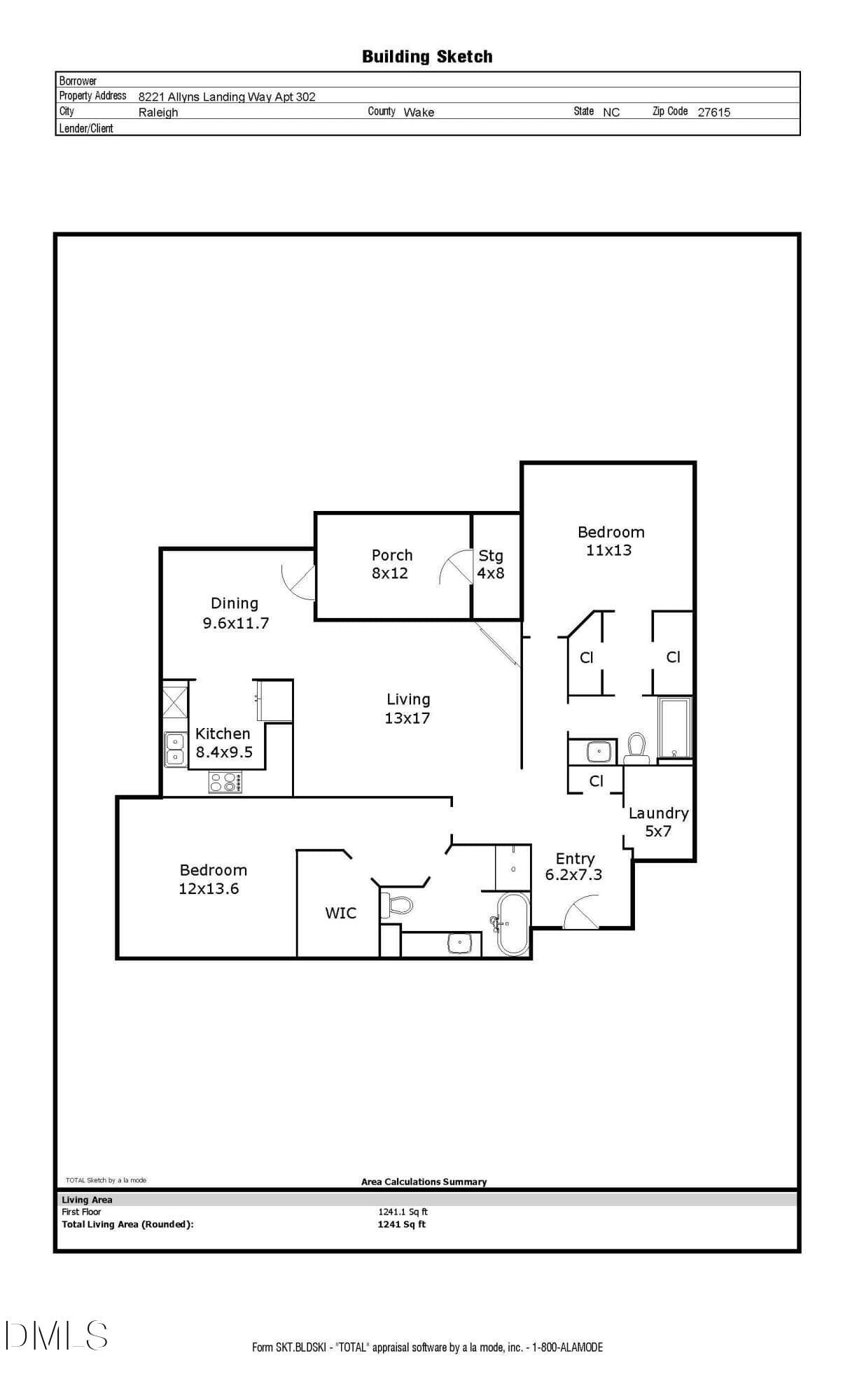 8221-302 Allyns Landing Sketch - 8221 Allyns Landing Way, Raleigh, NC 27615, Raleigh