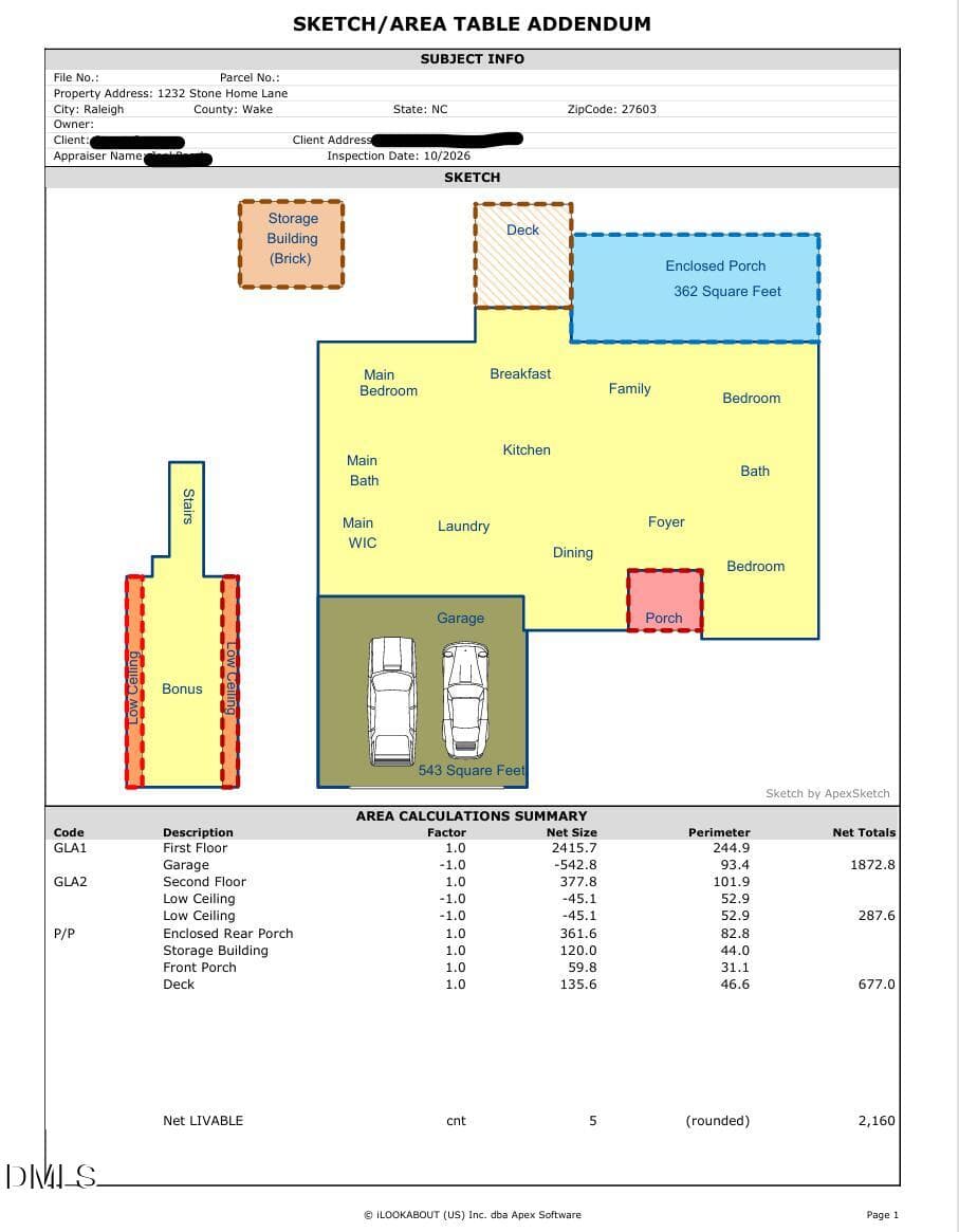 1232 Stone Home Sketch JPG - 1232 Stone Home Lane, Raleigh, NC 27603