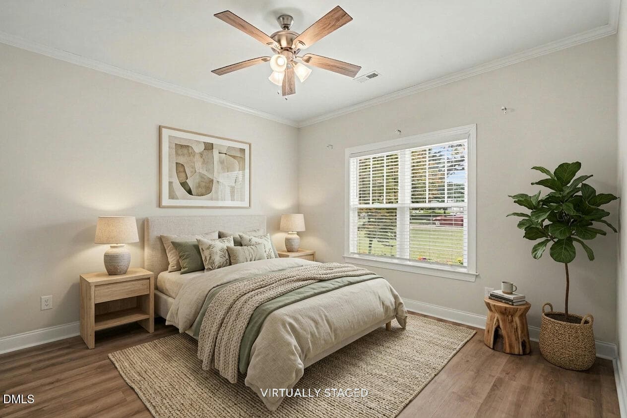 Virtually Staged Owner's Suite - 213 Massengill Street, Four Oaks, NC 27524