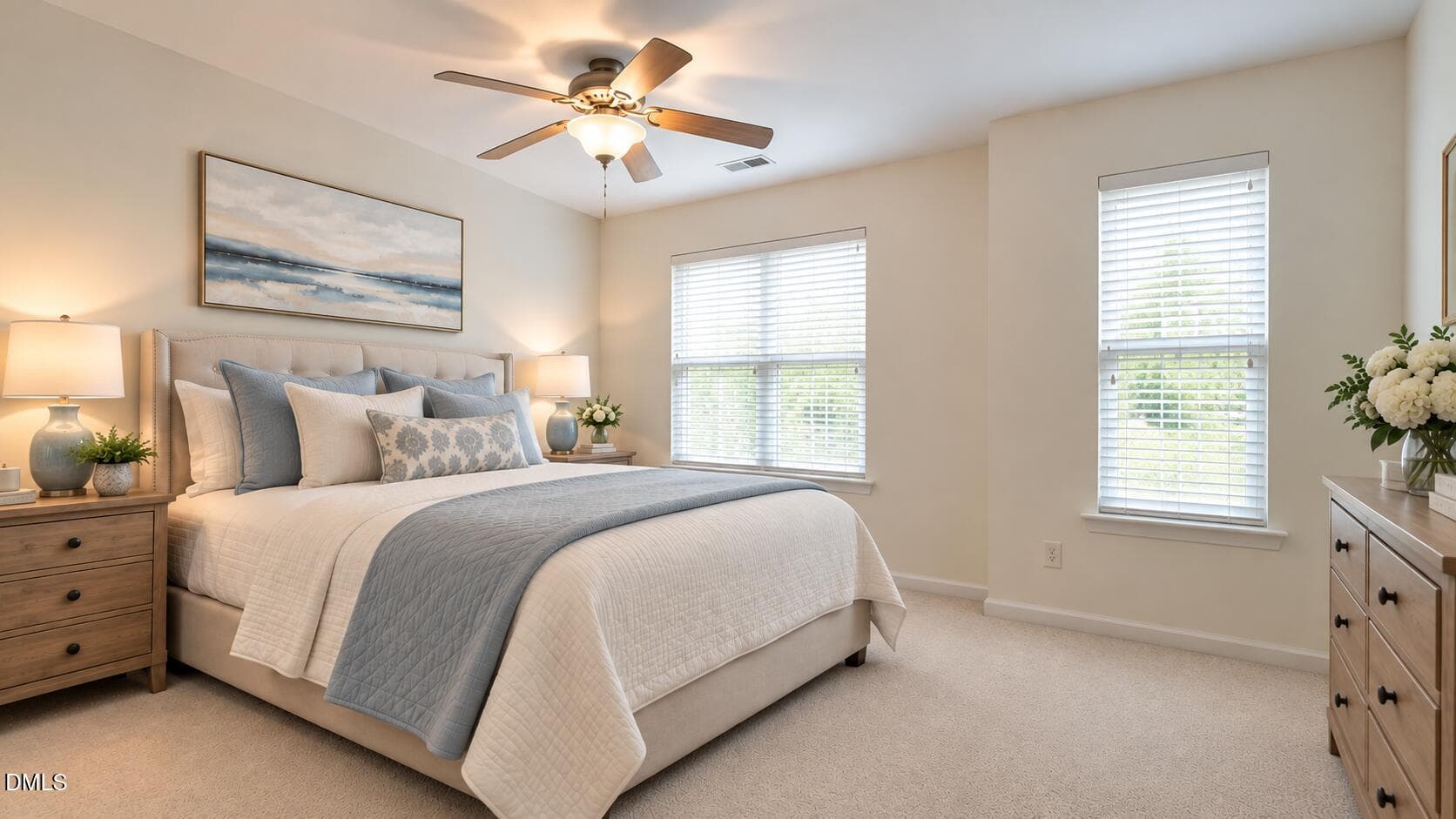 Staged Bedroom Retreat - 8347 City Loft Court, Raleigh, NC 27613